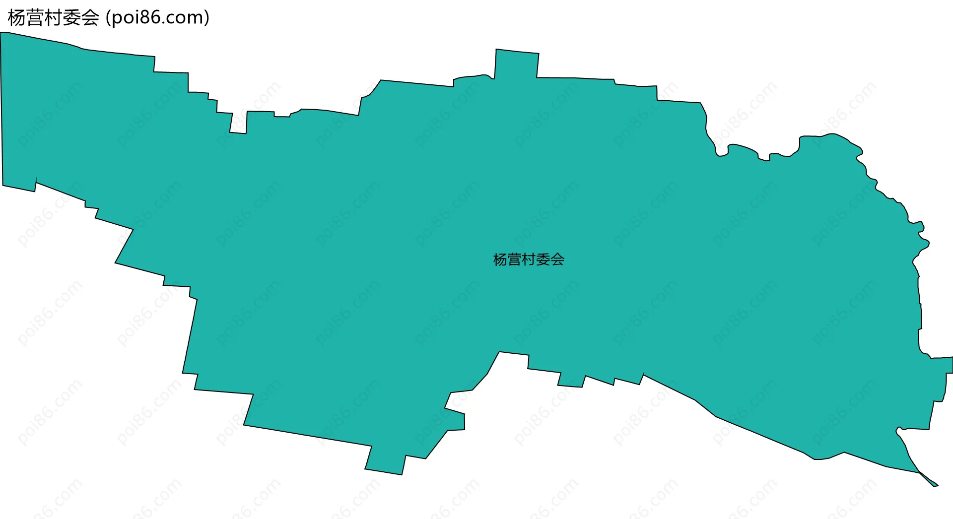 杨营村委会边界地图
