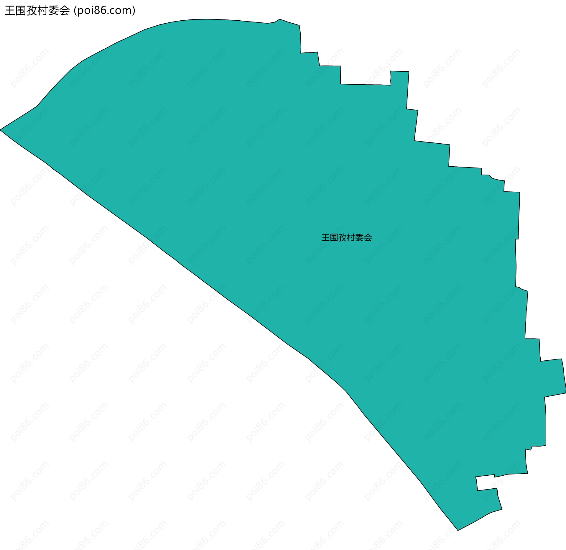 王围孜村委会边界地图