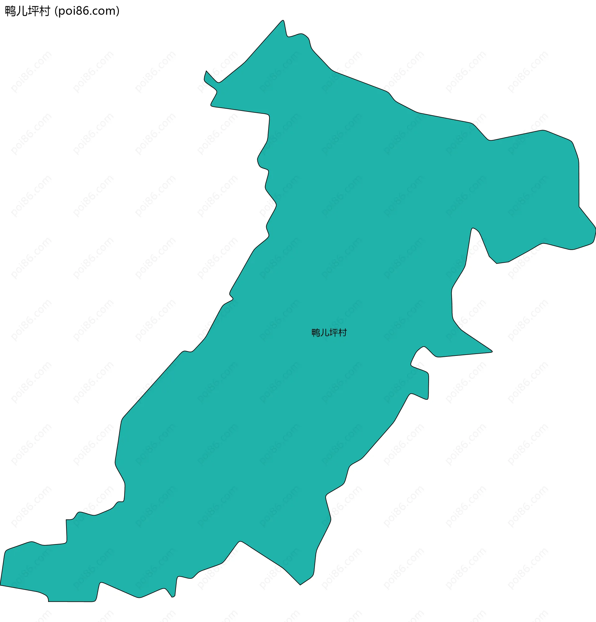 鸭儿坪村边界地图