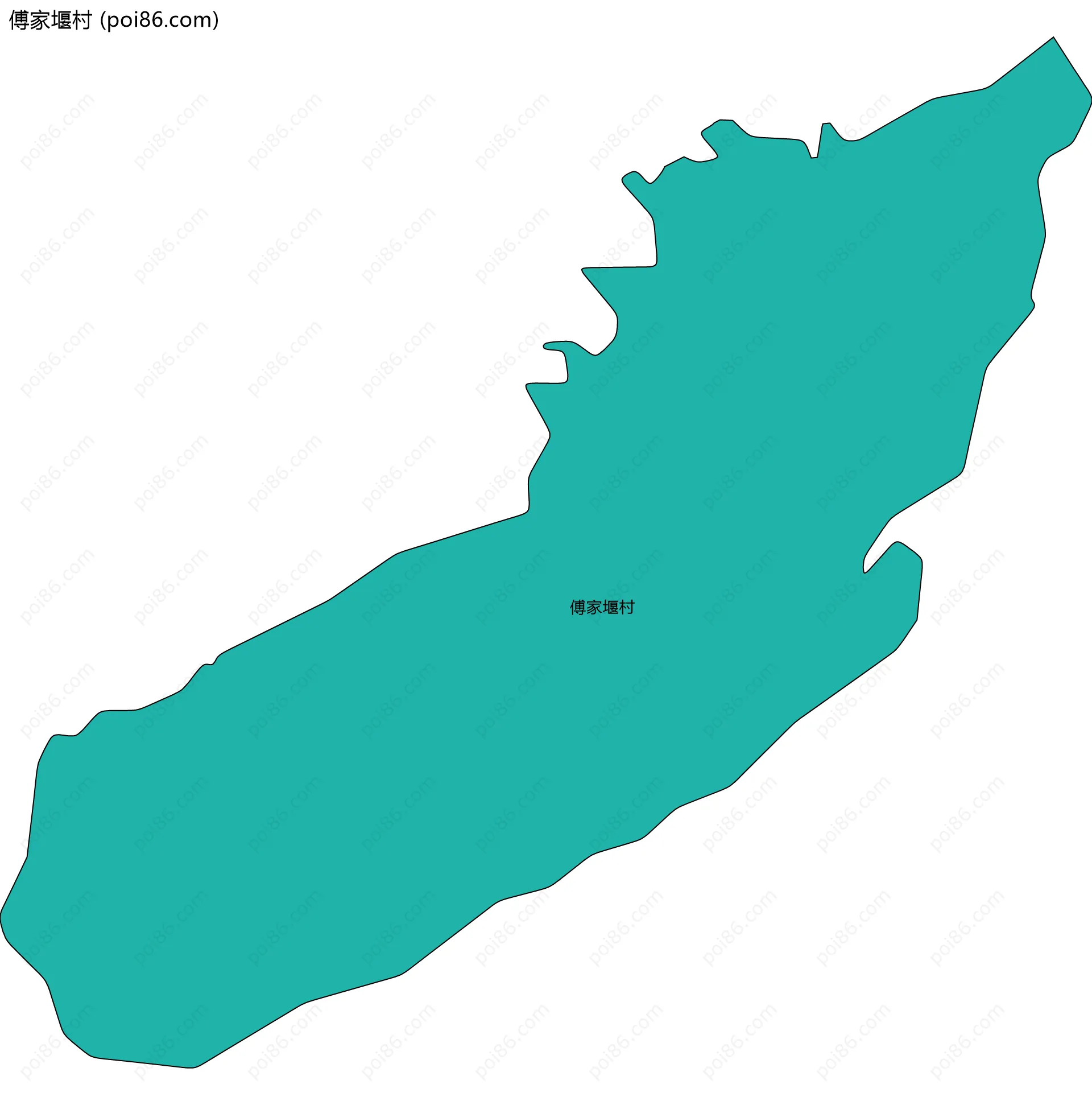 傅家堰村边界地图