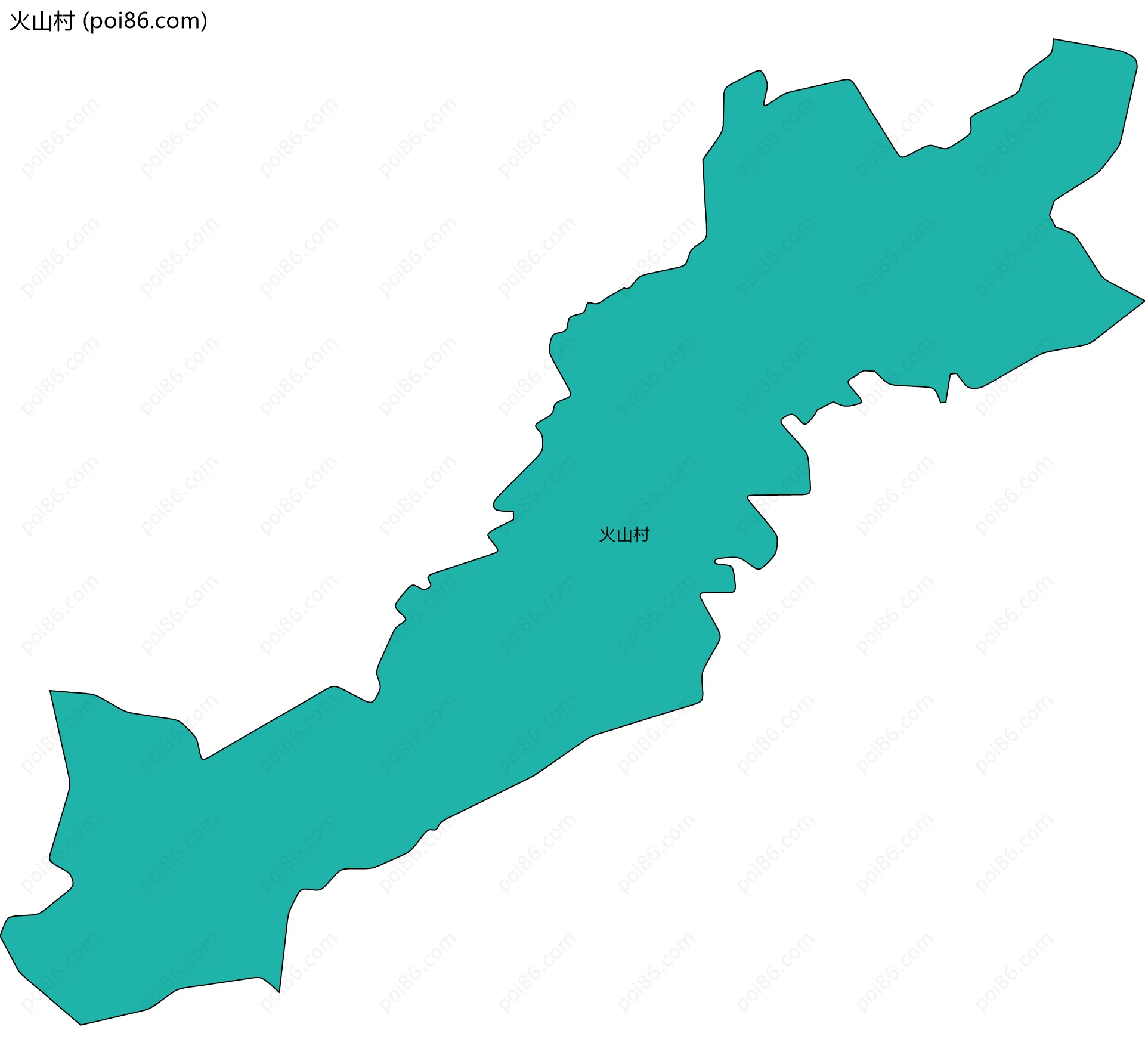火山村边界地图