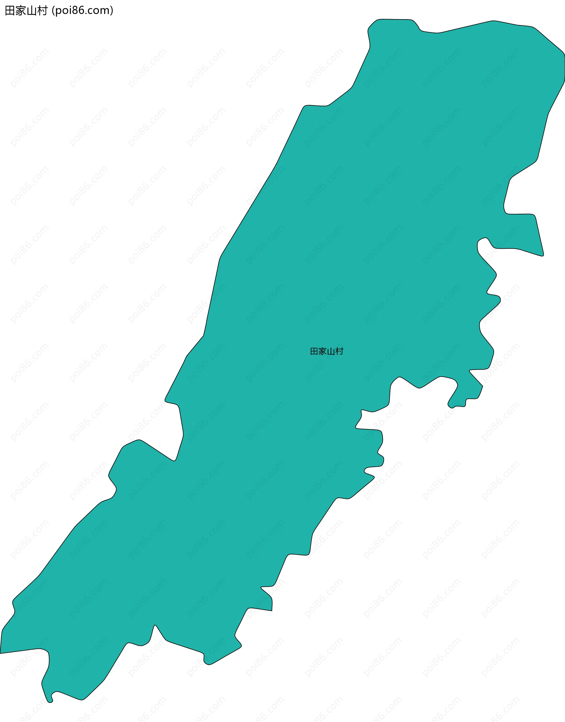 田家山村边界地图