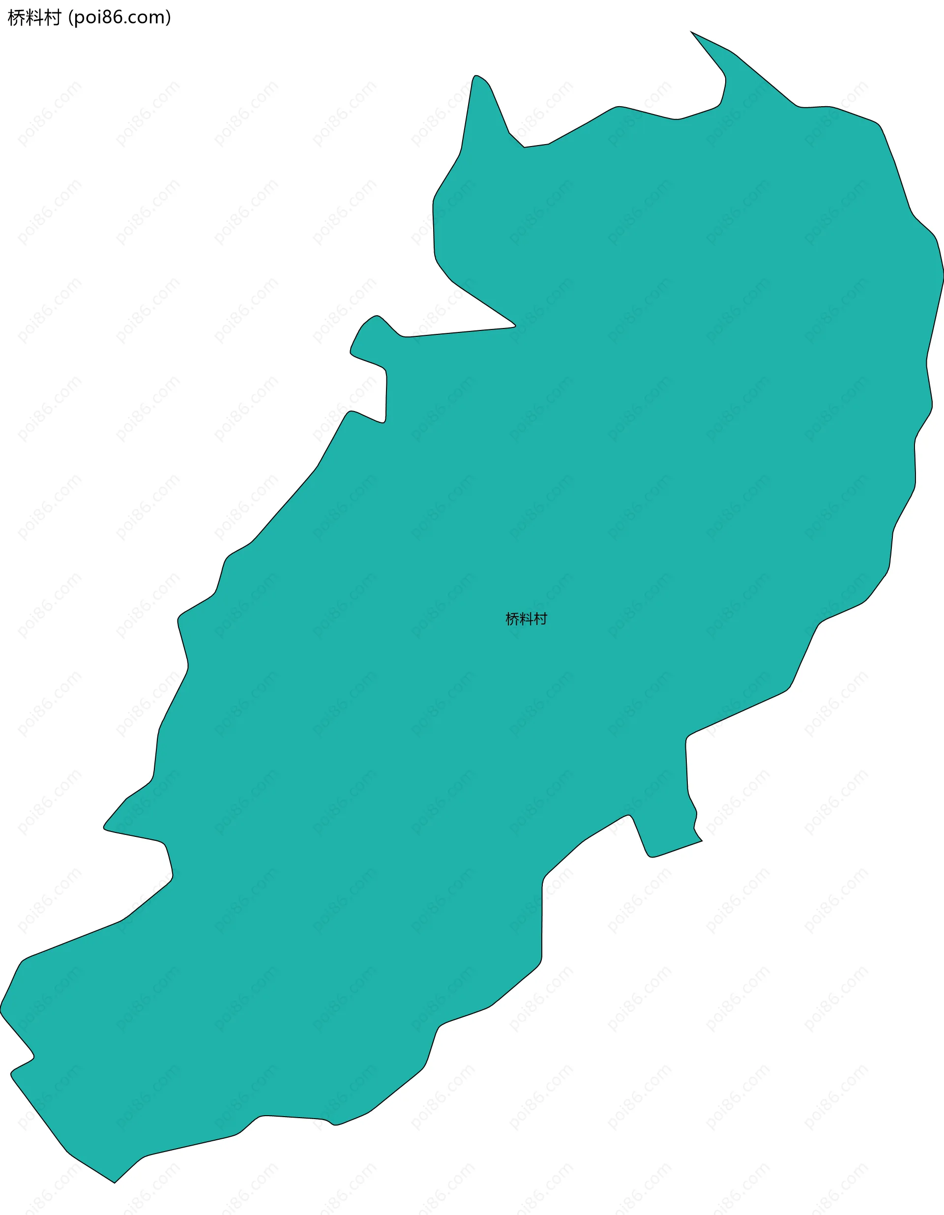 桥料村边界地图