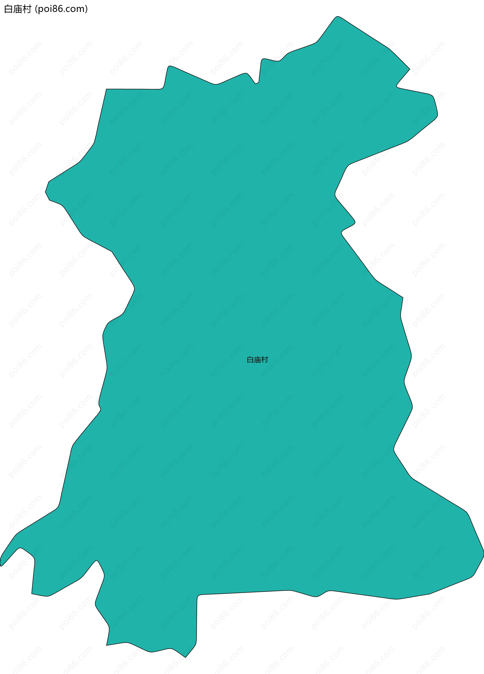 白庙村边界地图