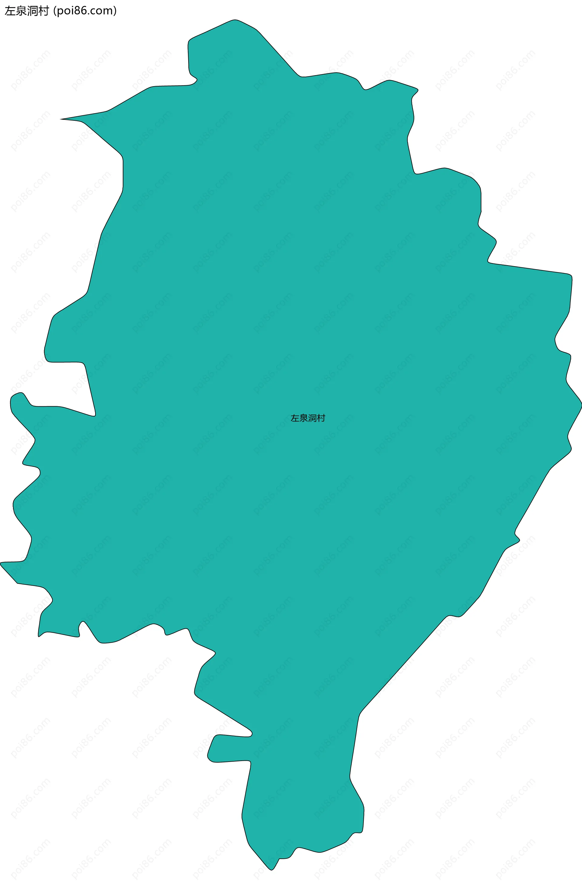 左泉洞村边界地图