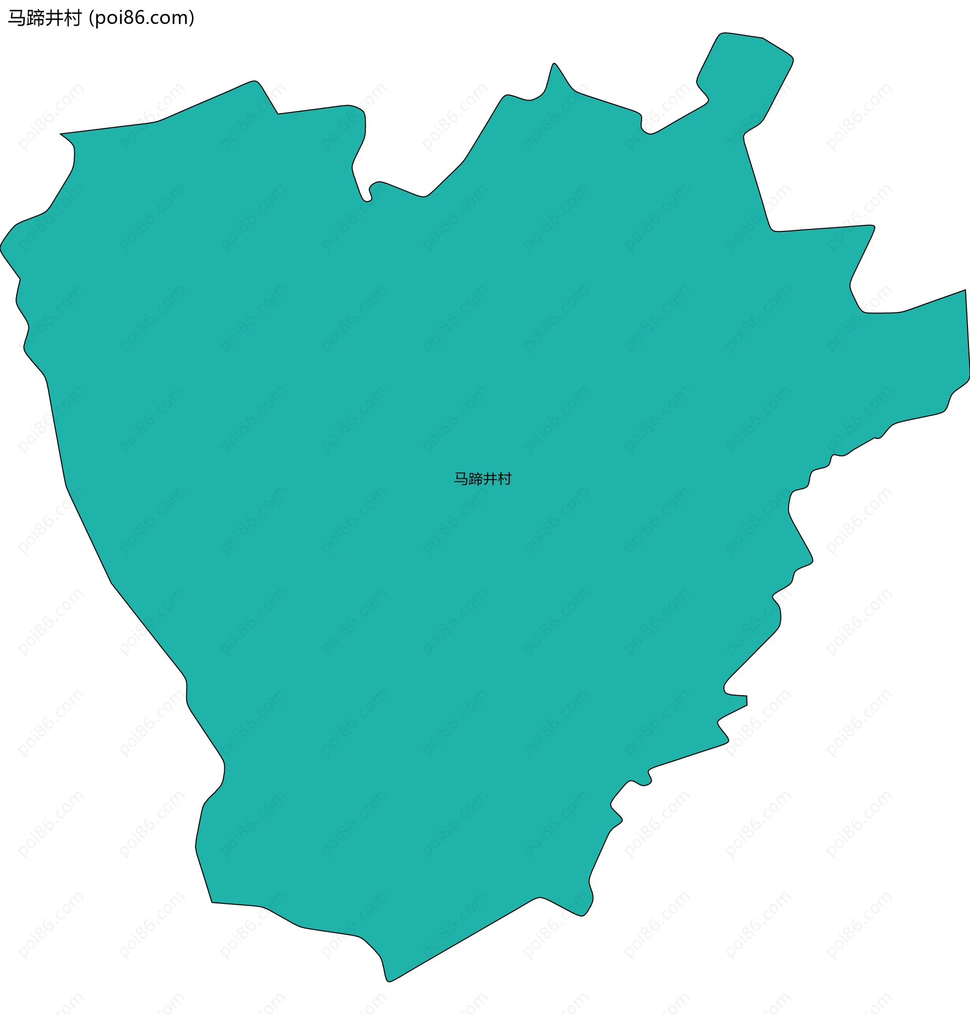 马蹄井村边界地图