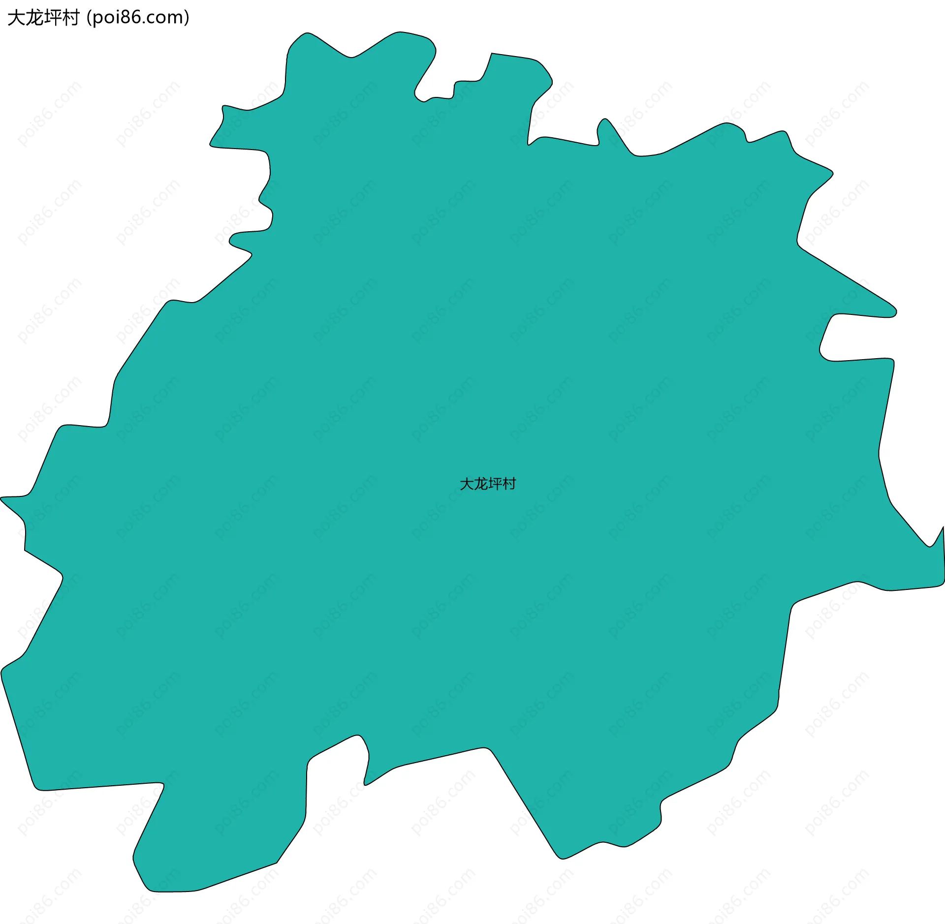 大龙坪村边界地图