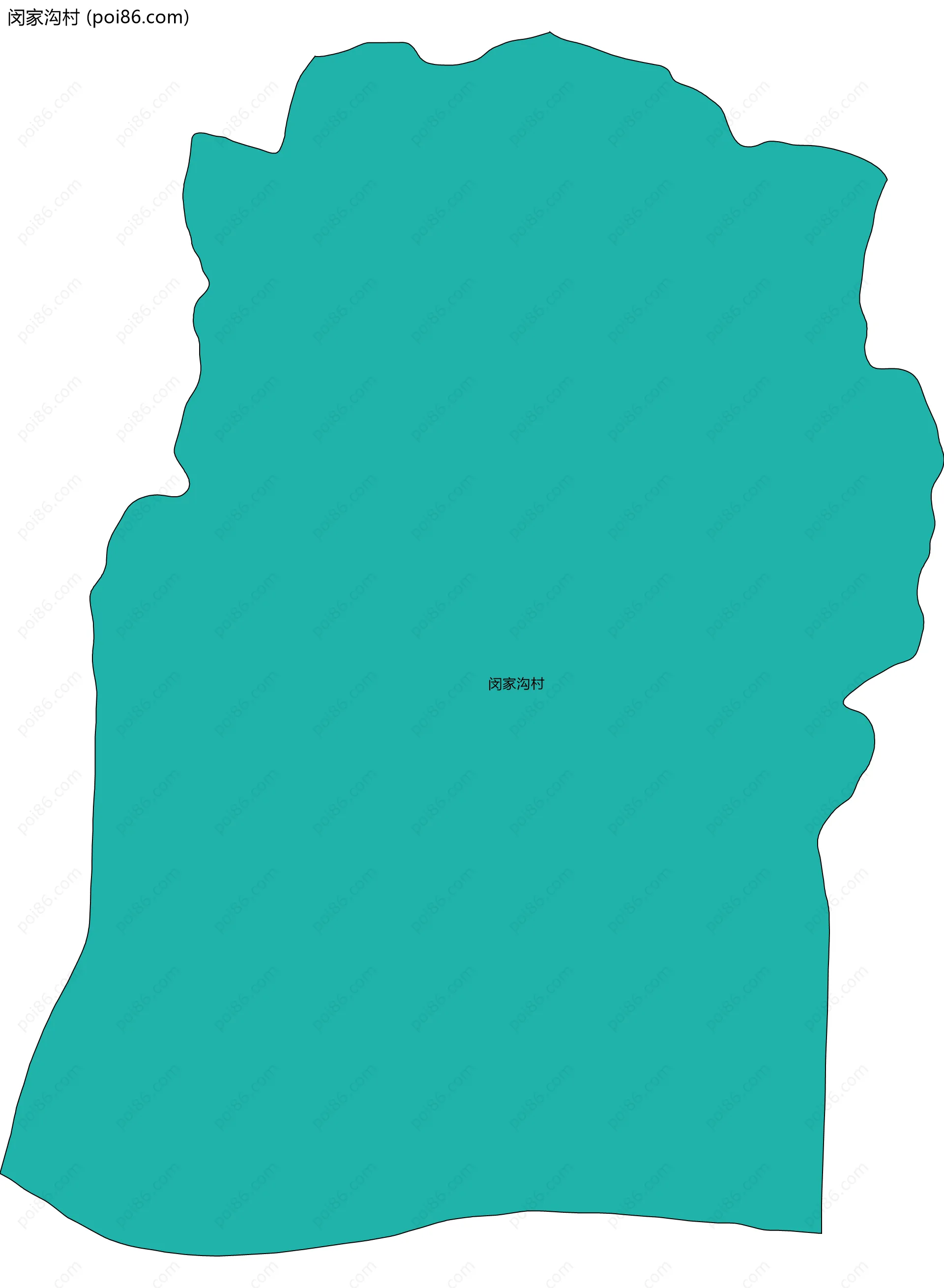 闵家沟村边界地图