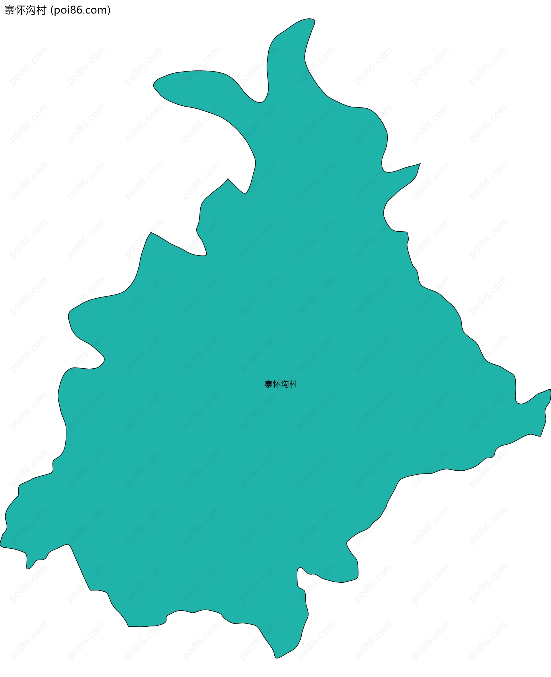 寨怀沟村边界地图