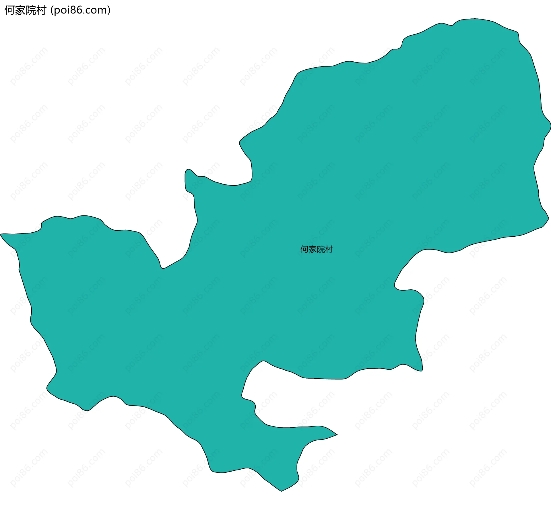 何家院村边界地图