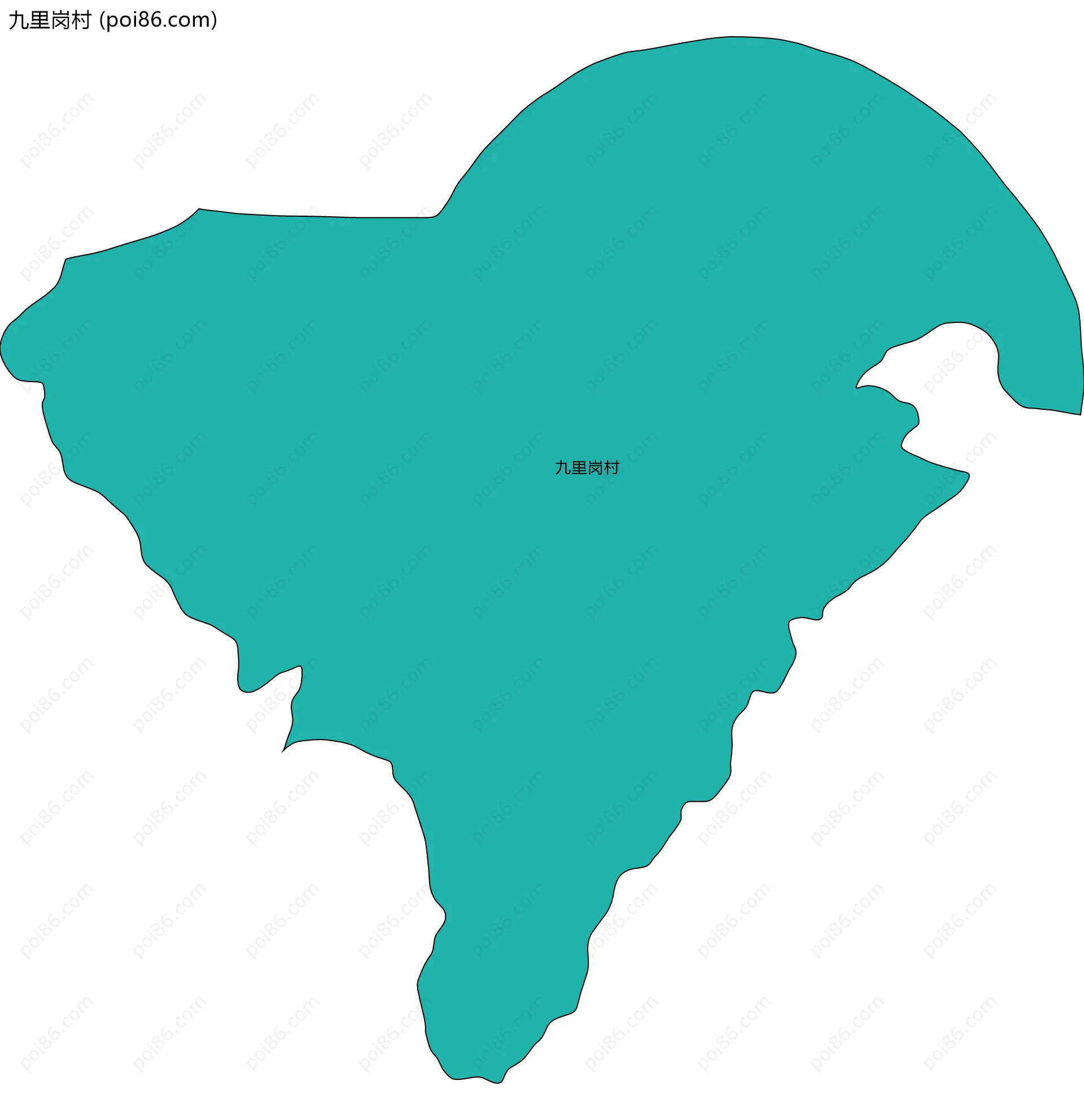 九里岗村边界地图