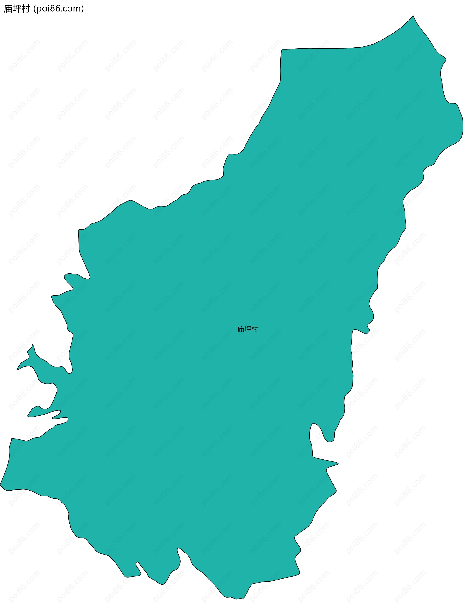 庙坪村边界地图