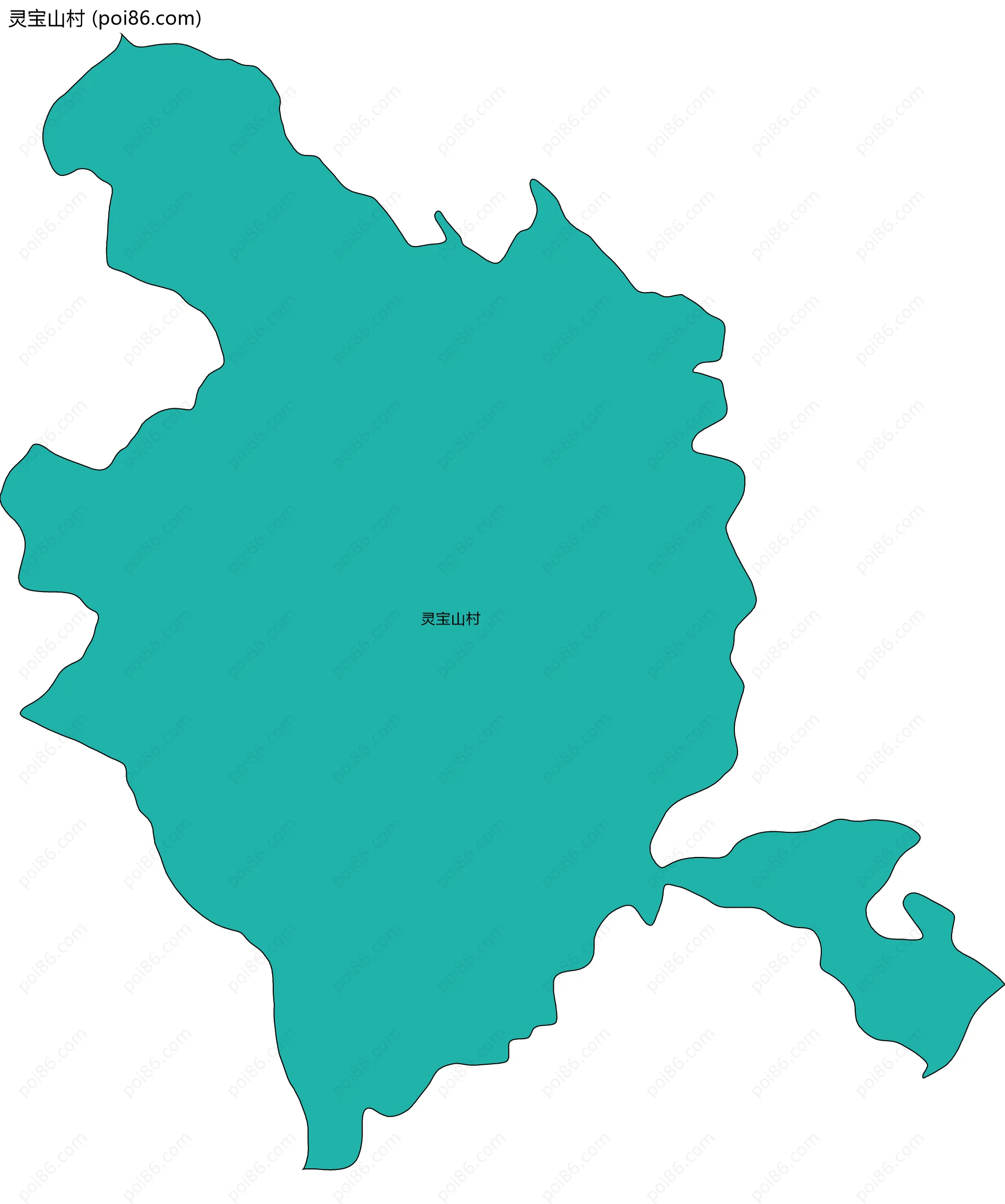 灵宝山村边界地图