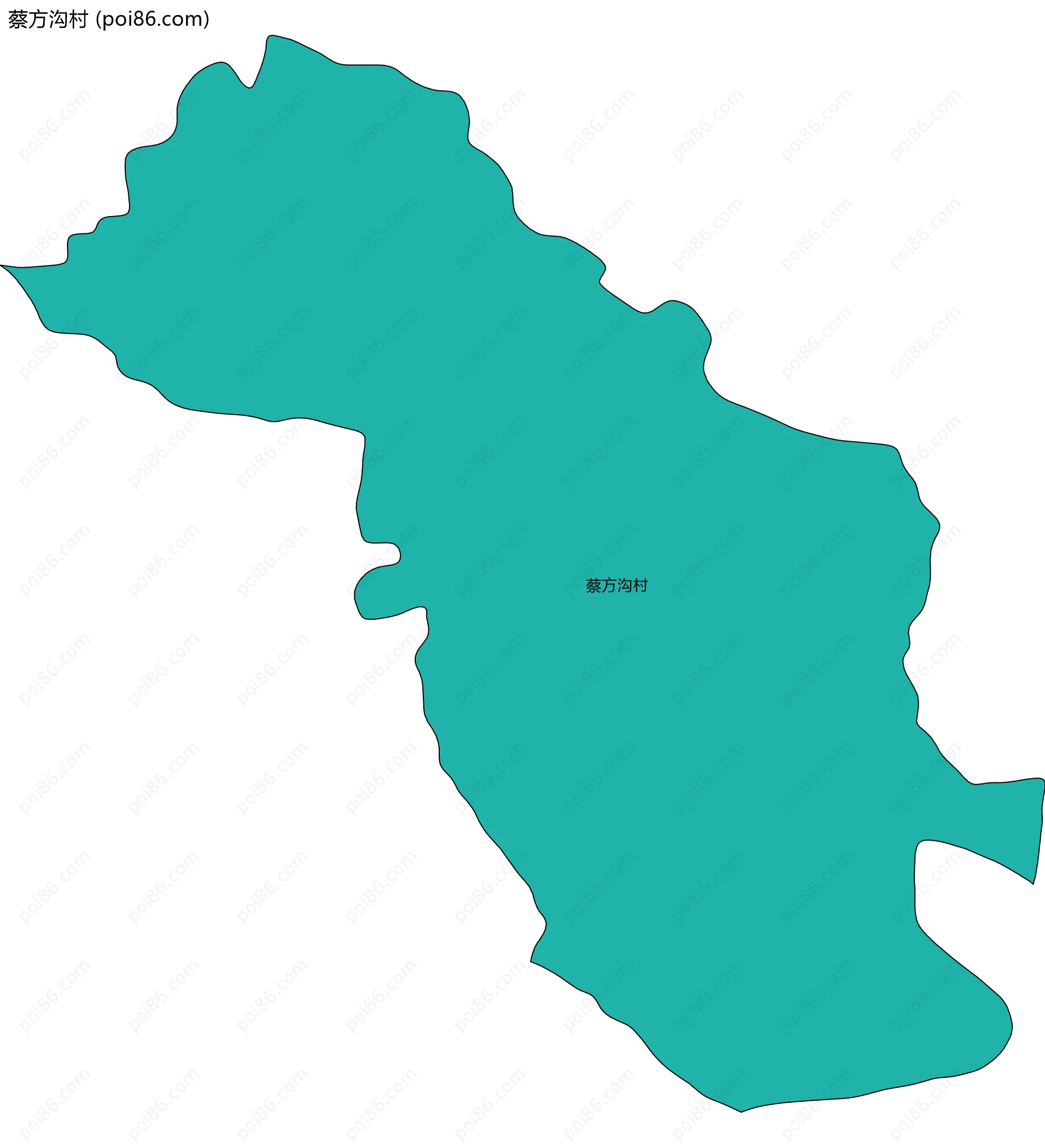 蔡方沟村边界地图