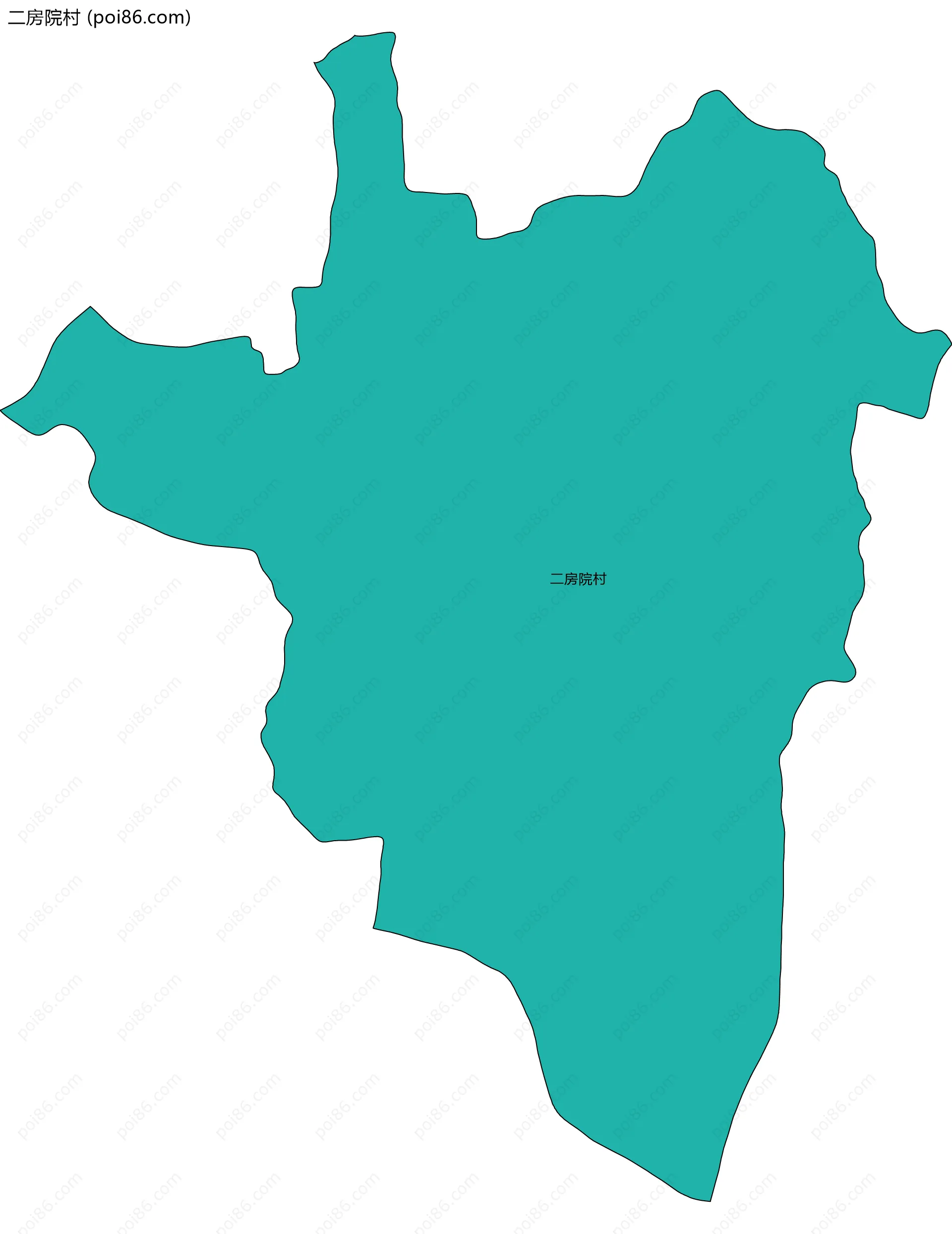 二房院村边界地图