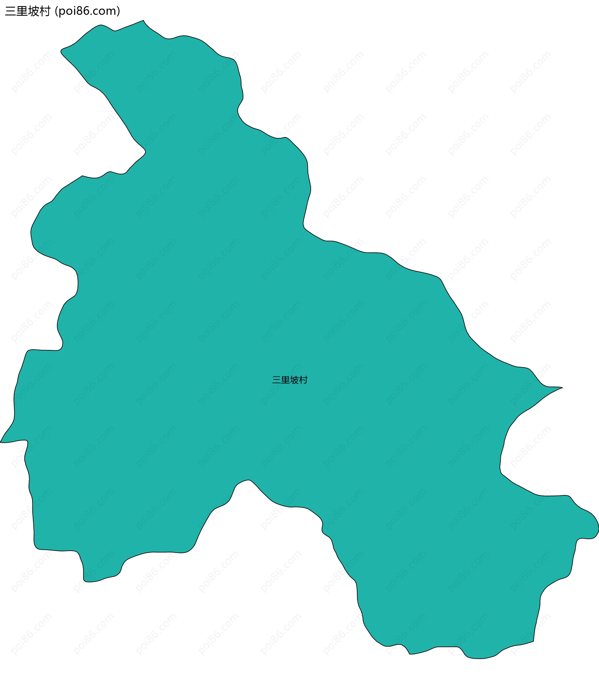 三里坡村边界地图