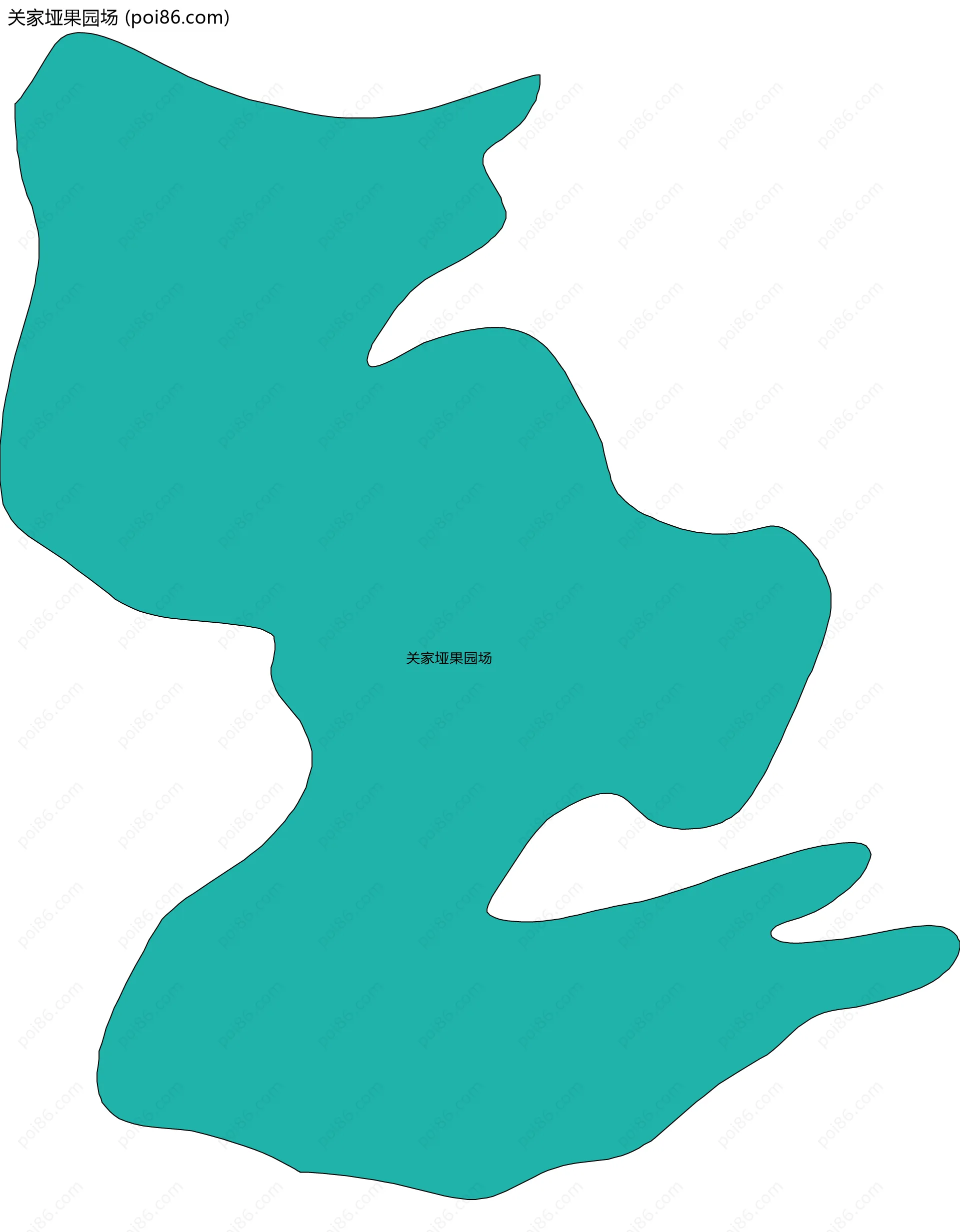 关家垭果园场边界地图