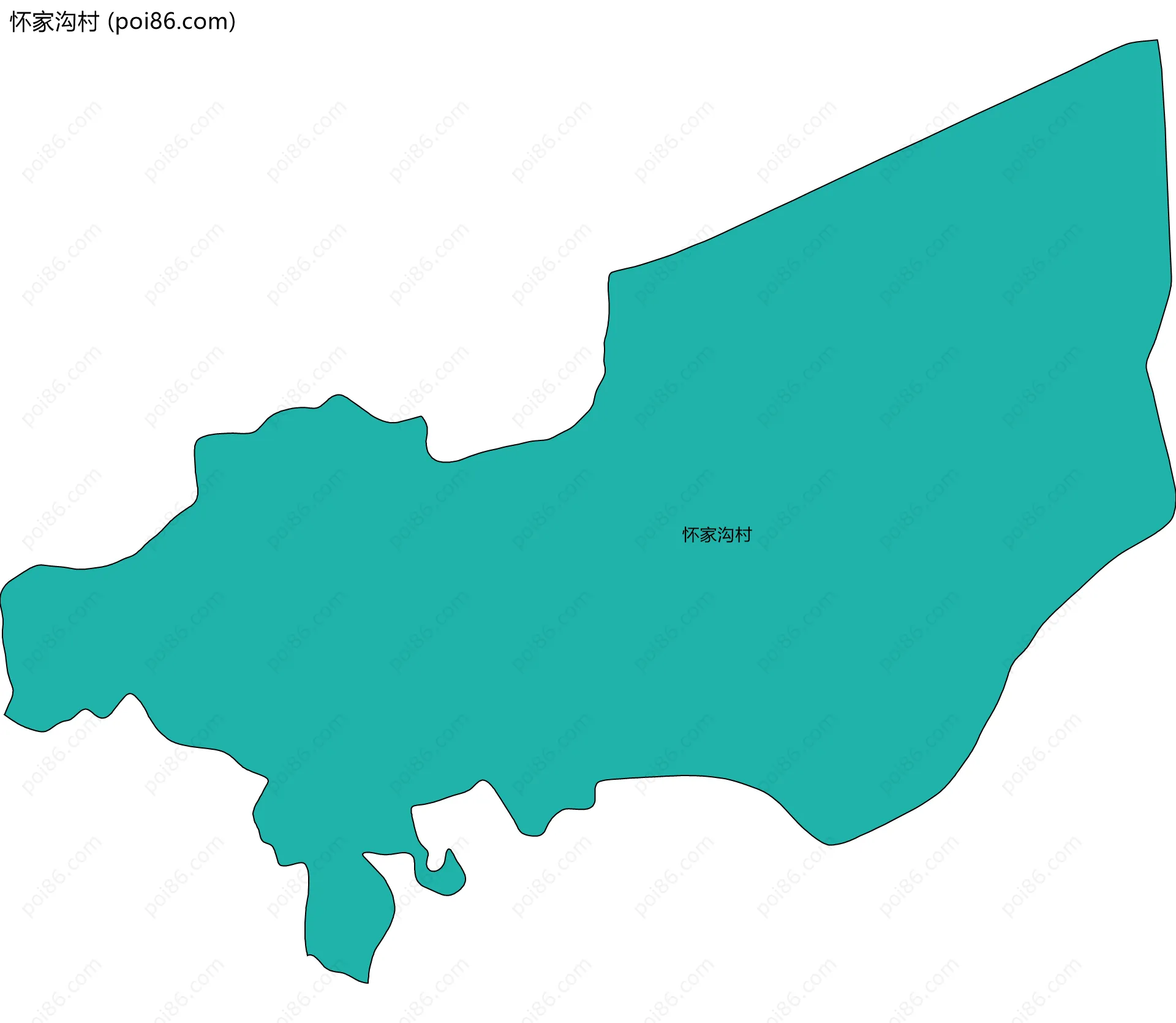怀家沟村边界地图