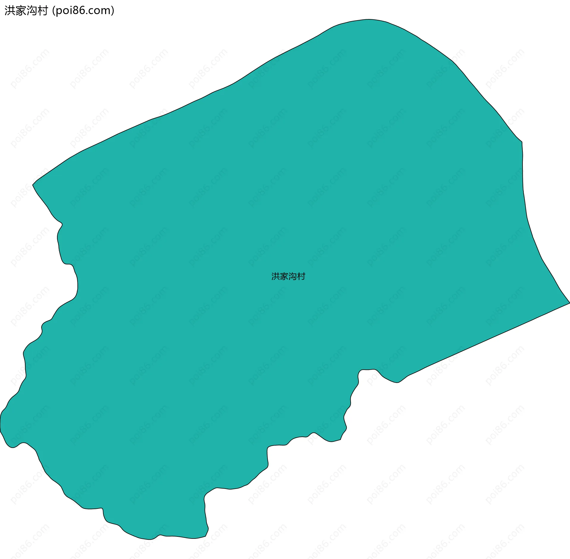 洪家沟村边界地图