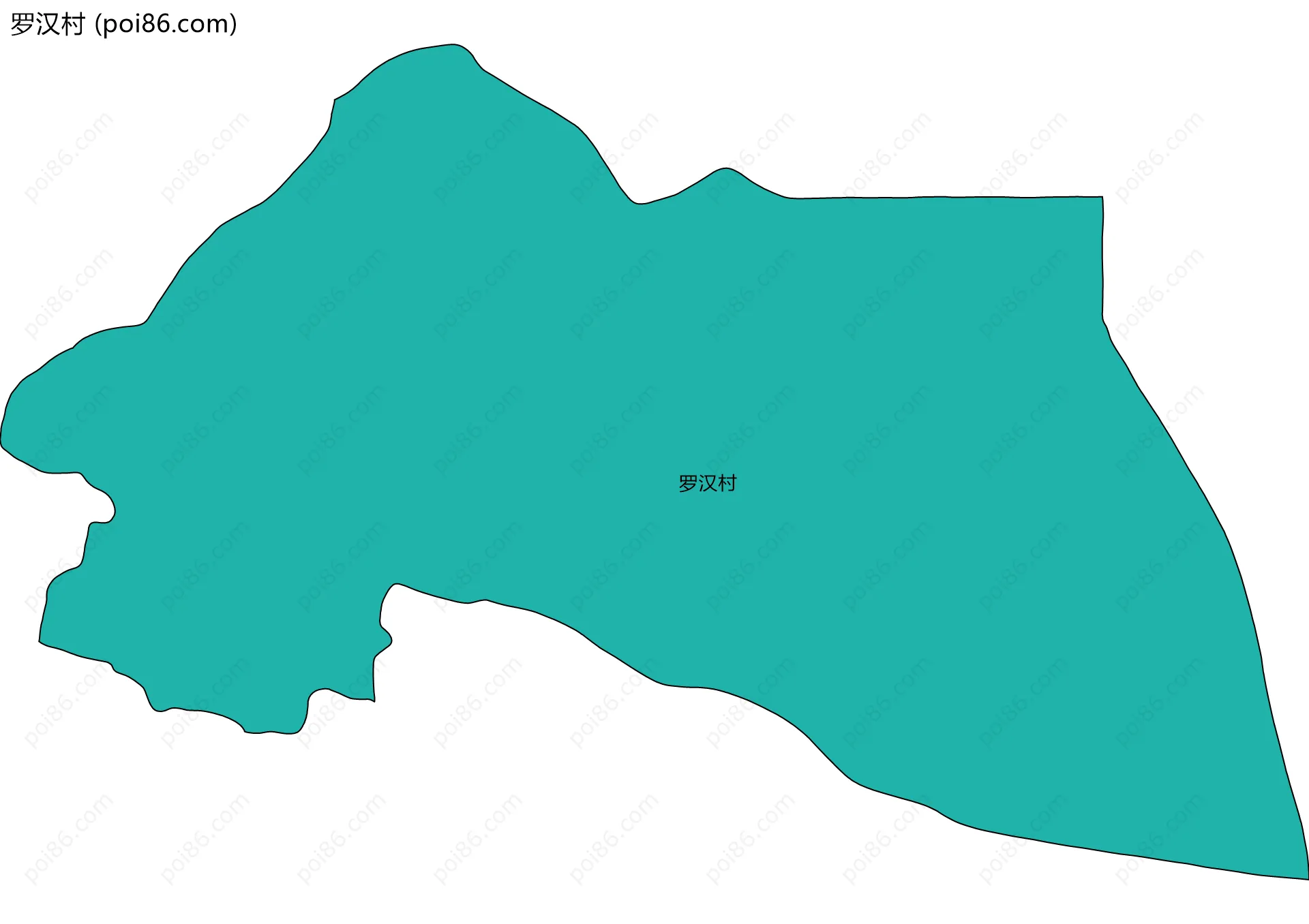 罗汉村边界地图