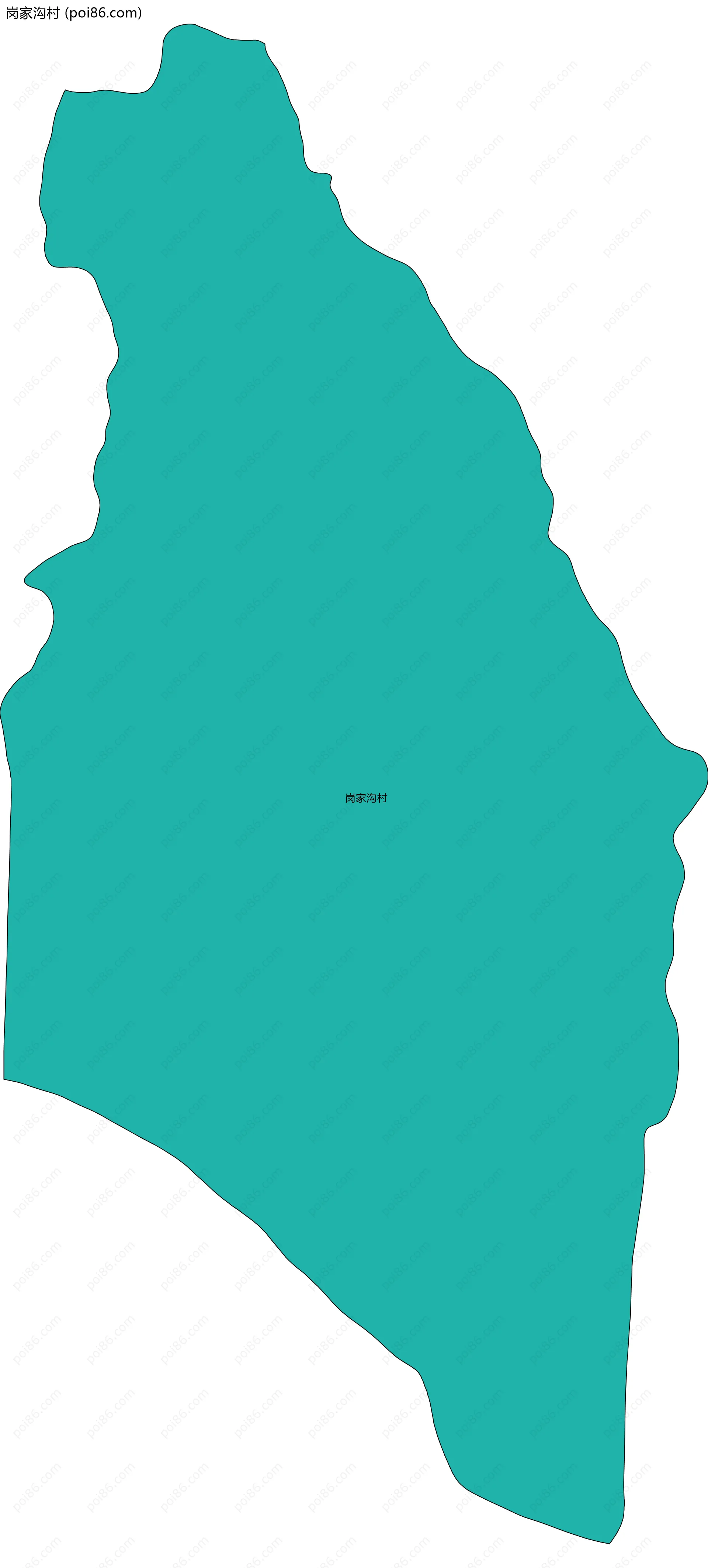 岗家沟村边界地图