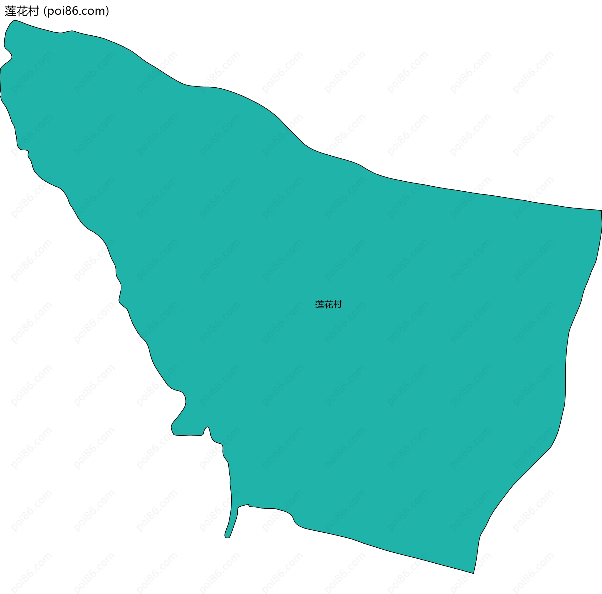 莲花村边界地图
