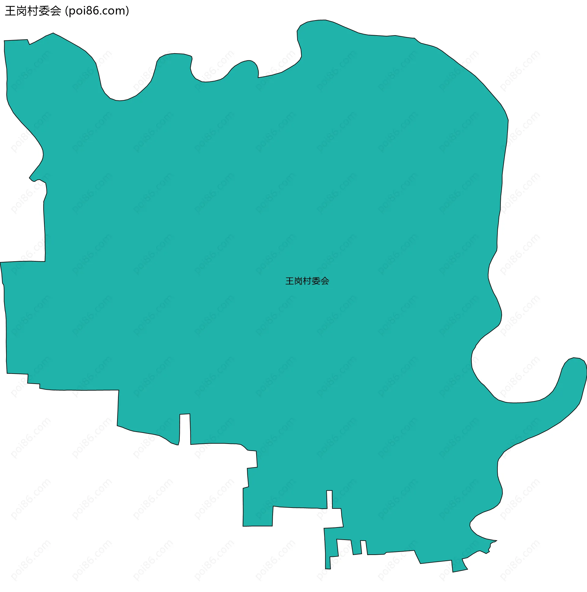王岗村委会边界地图