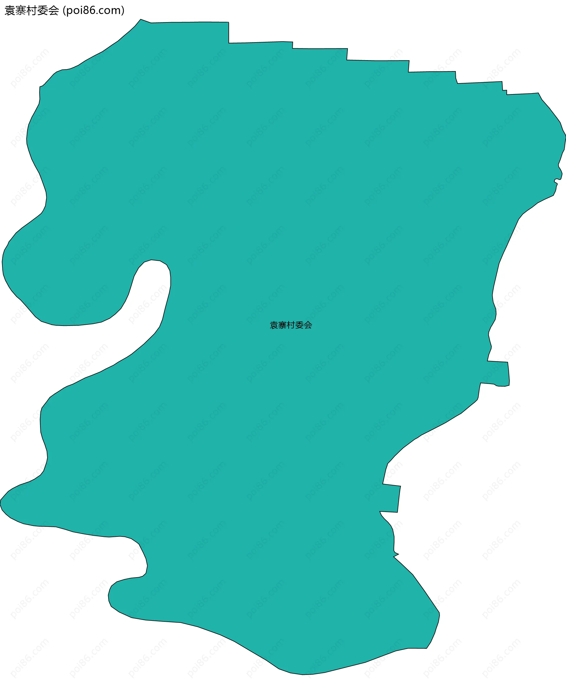 袁寨村委会边界地图