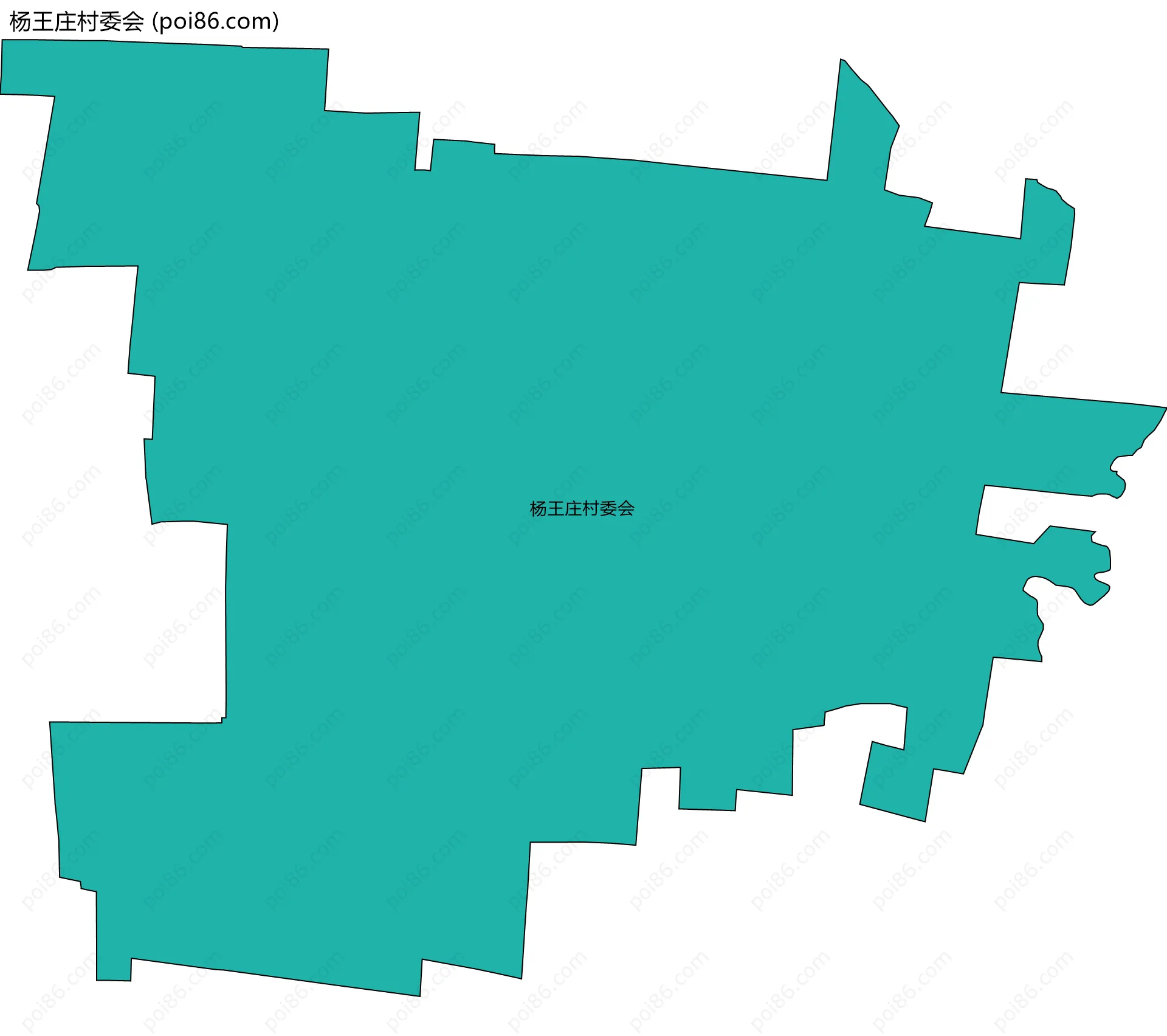 杨王庄村委会边界地图