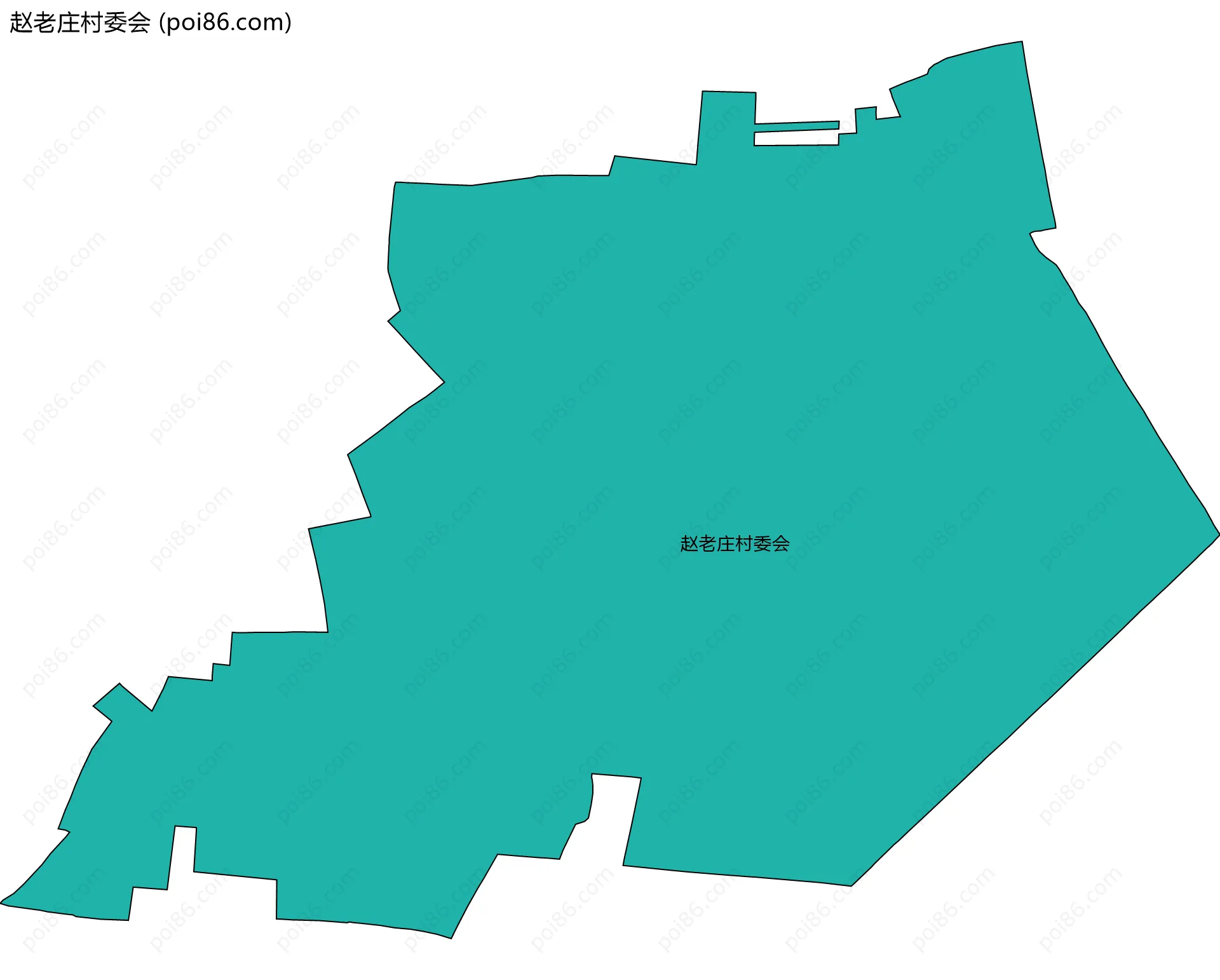 赵老庄村委会边界地图