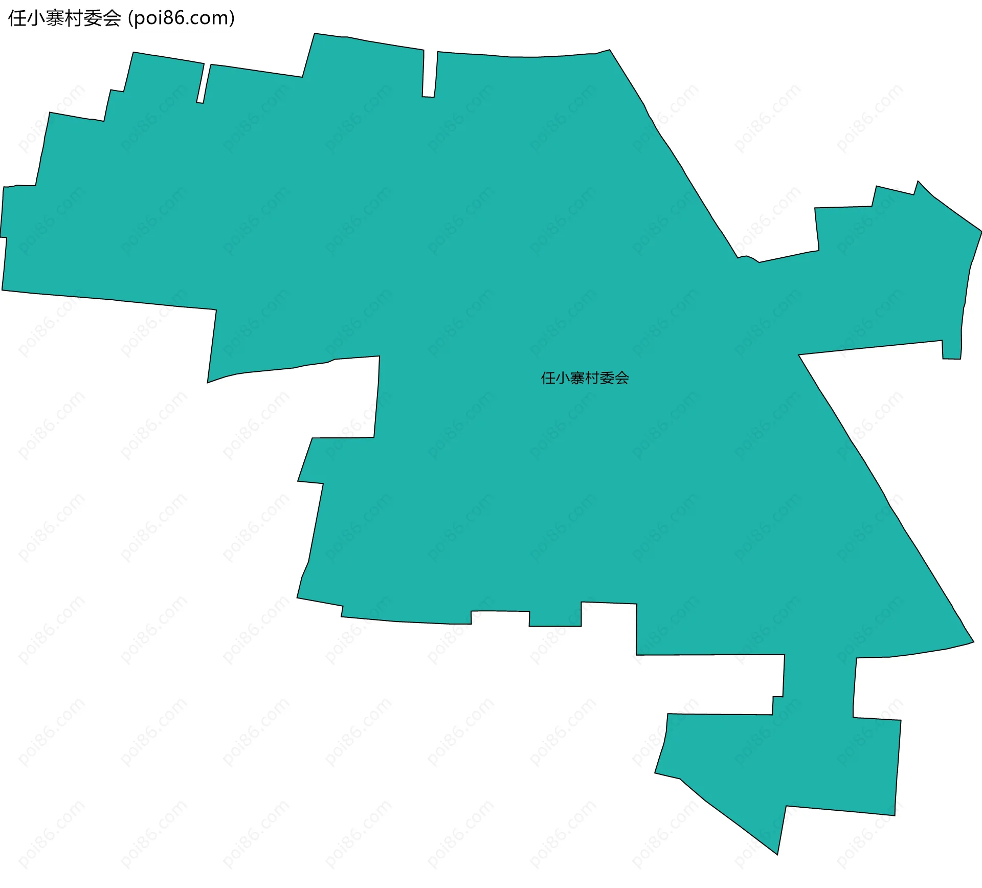 任小寨村委会边界地图