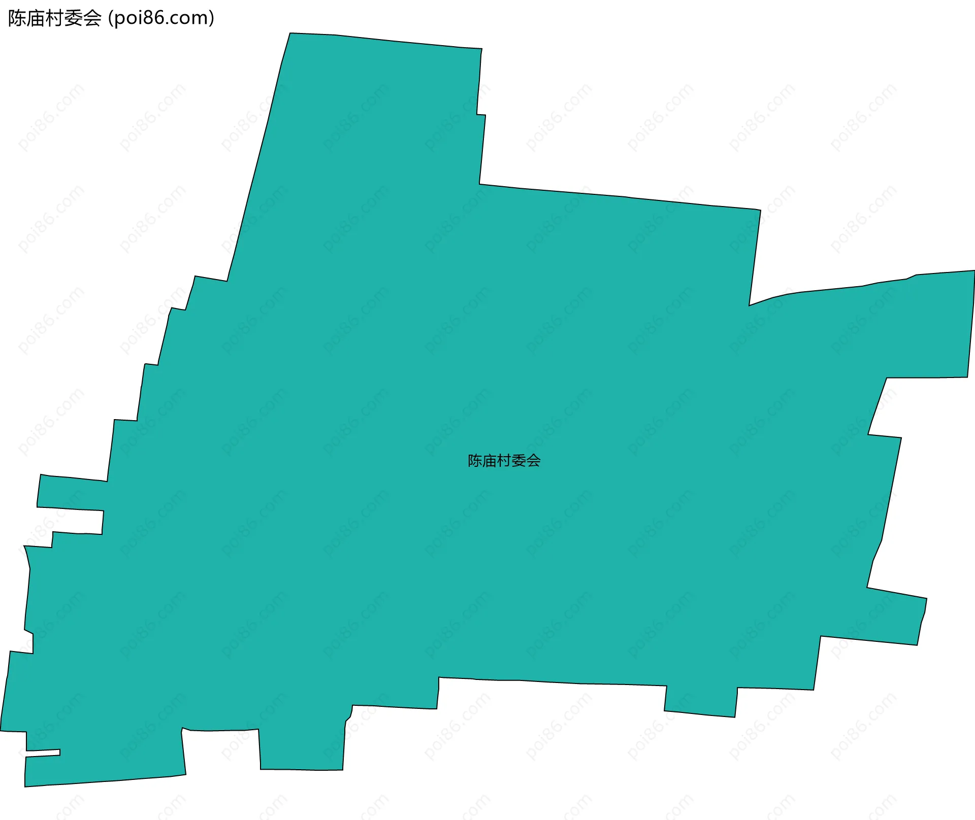 陈庙村委会边界地图
