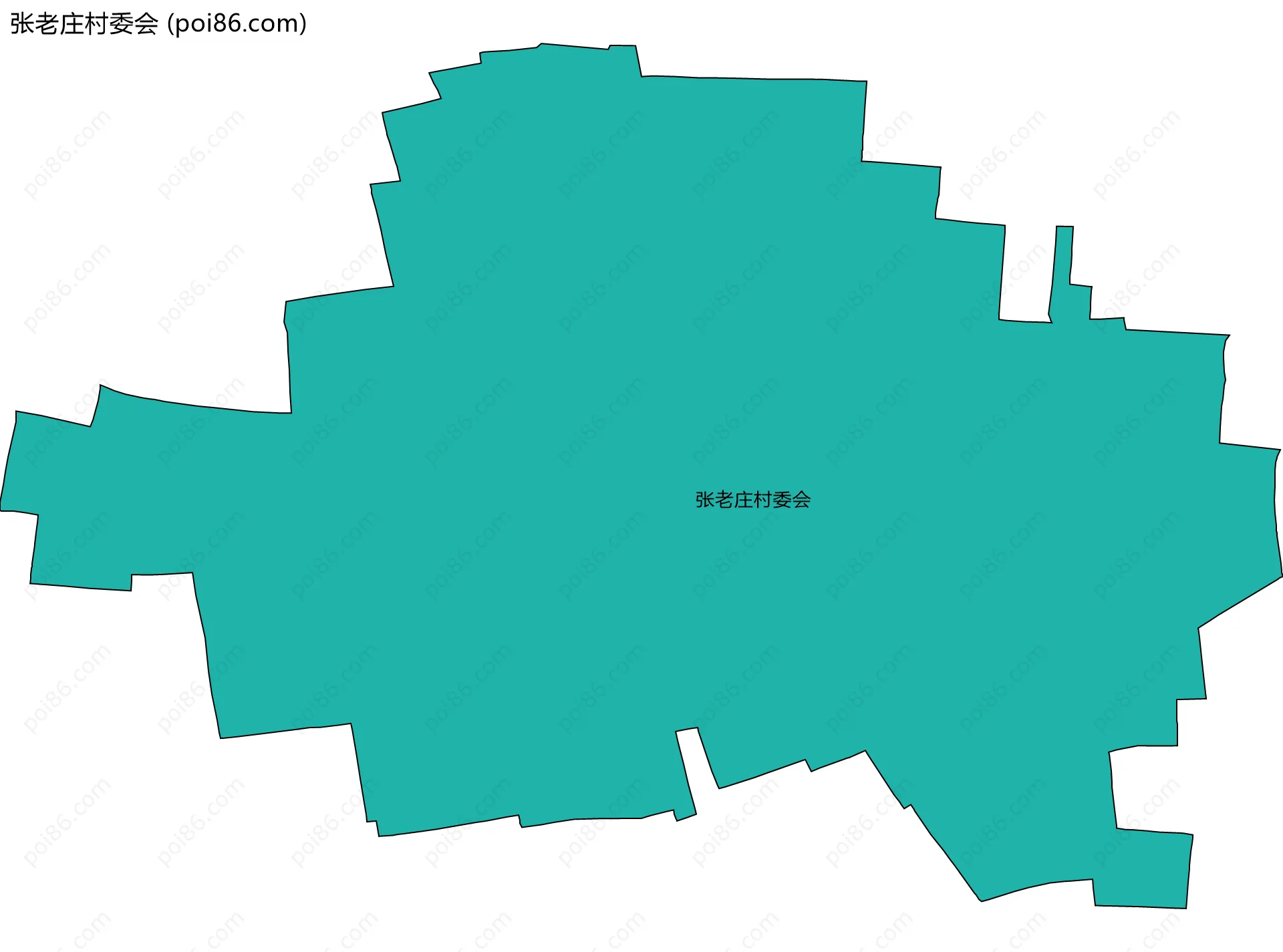 张老庄村委会边界地图