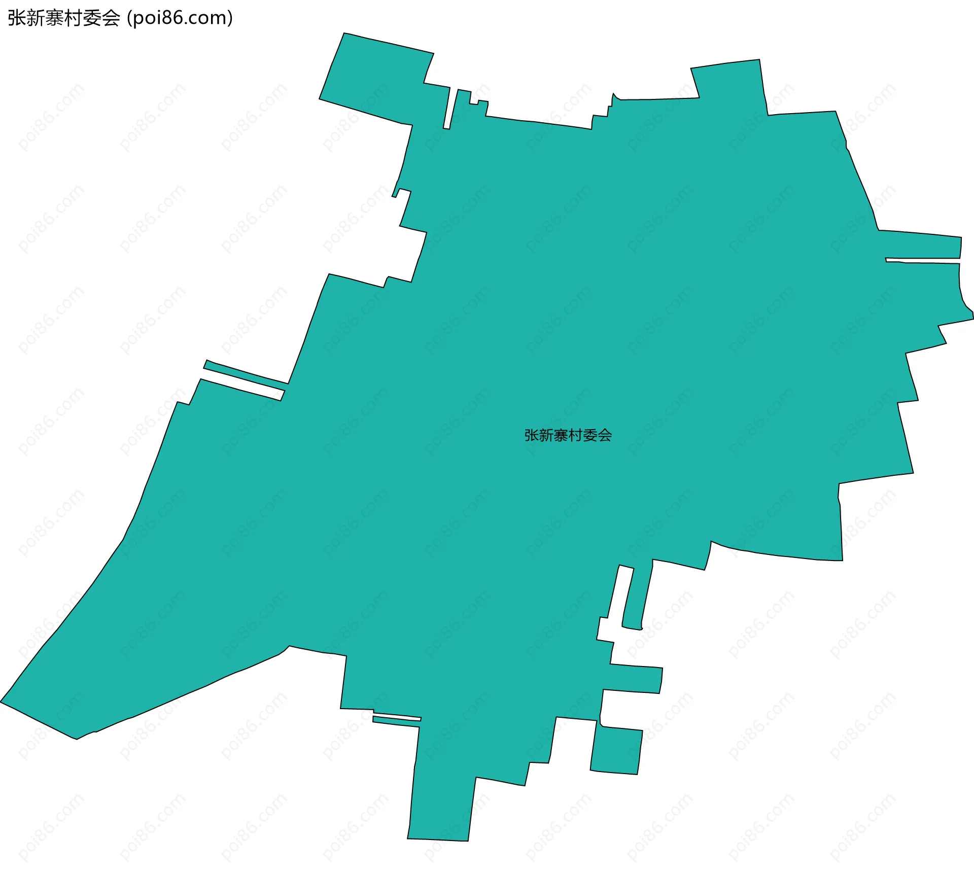 张新寨村委会边界地图