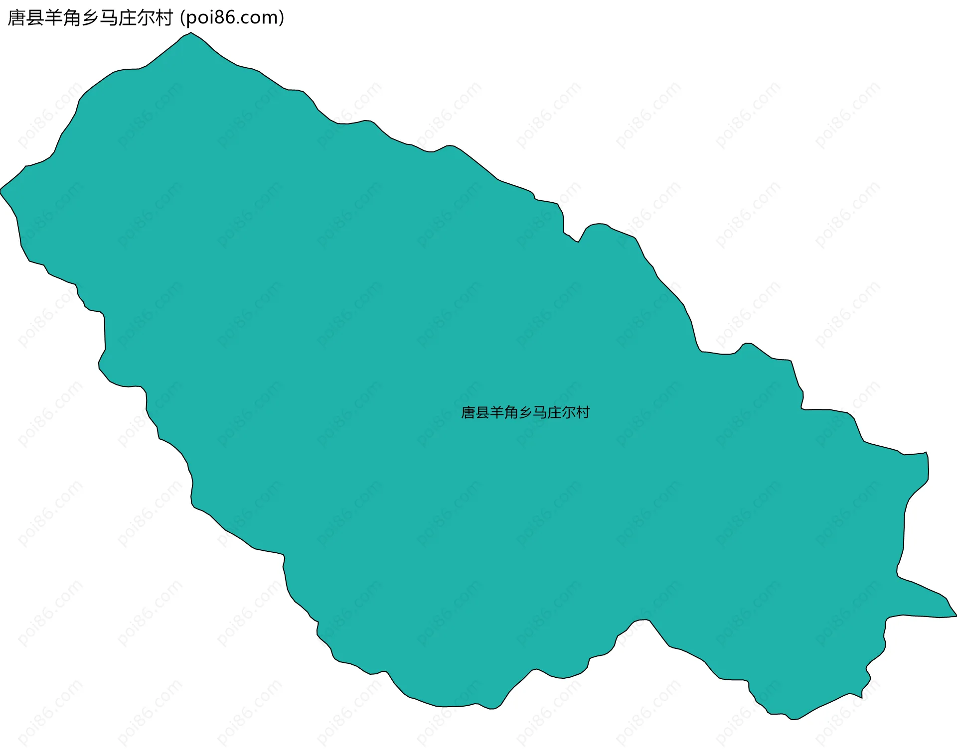唐县羊角乡马庄尔村边界地图