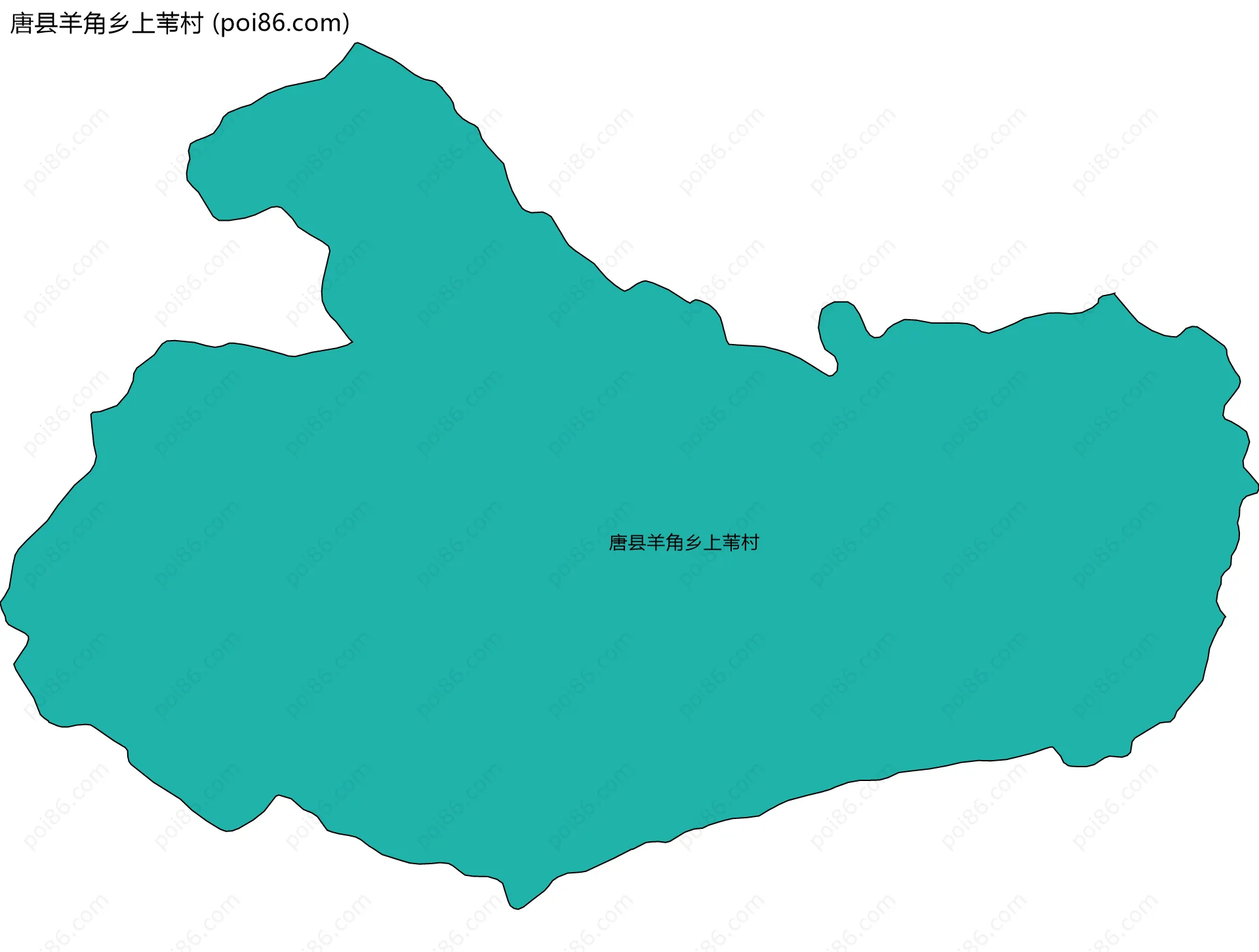唐县羊角乡上苇村边界地图