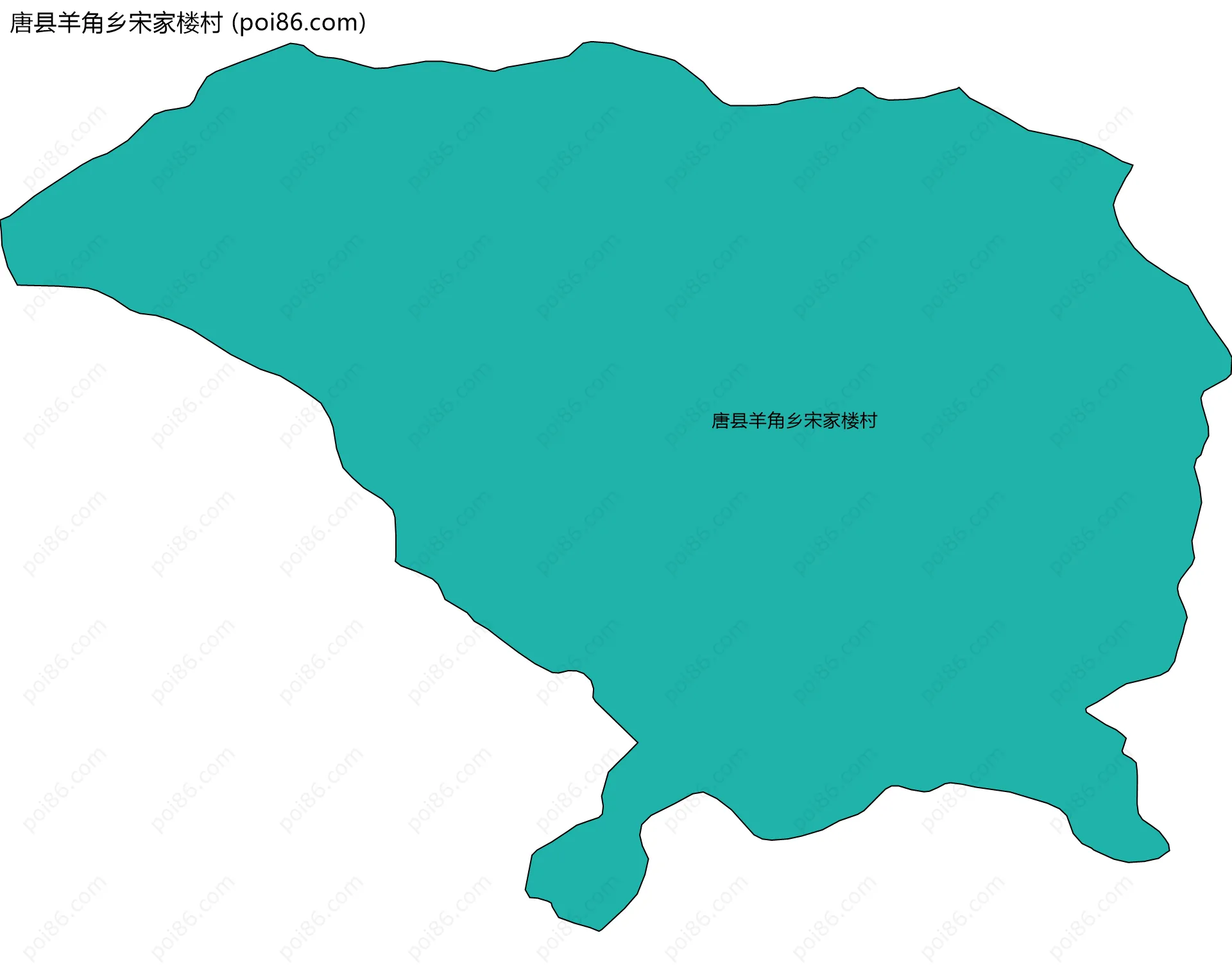 唐县羊角乡宋家楼村边界地图