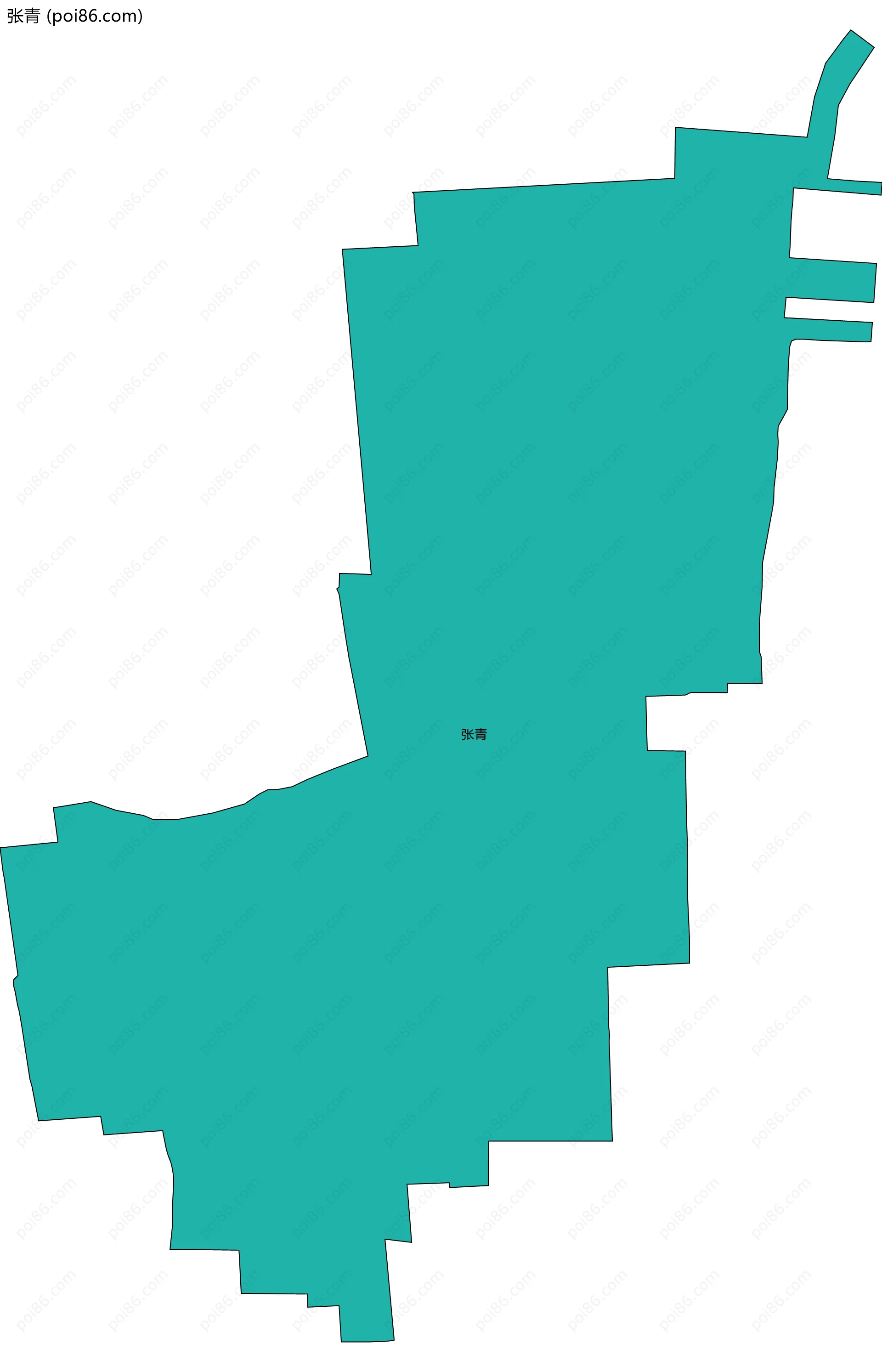 张青边界地图