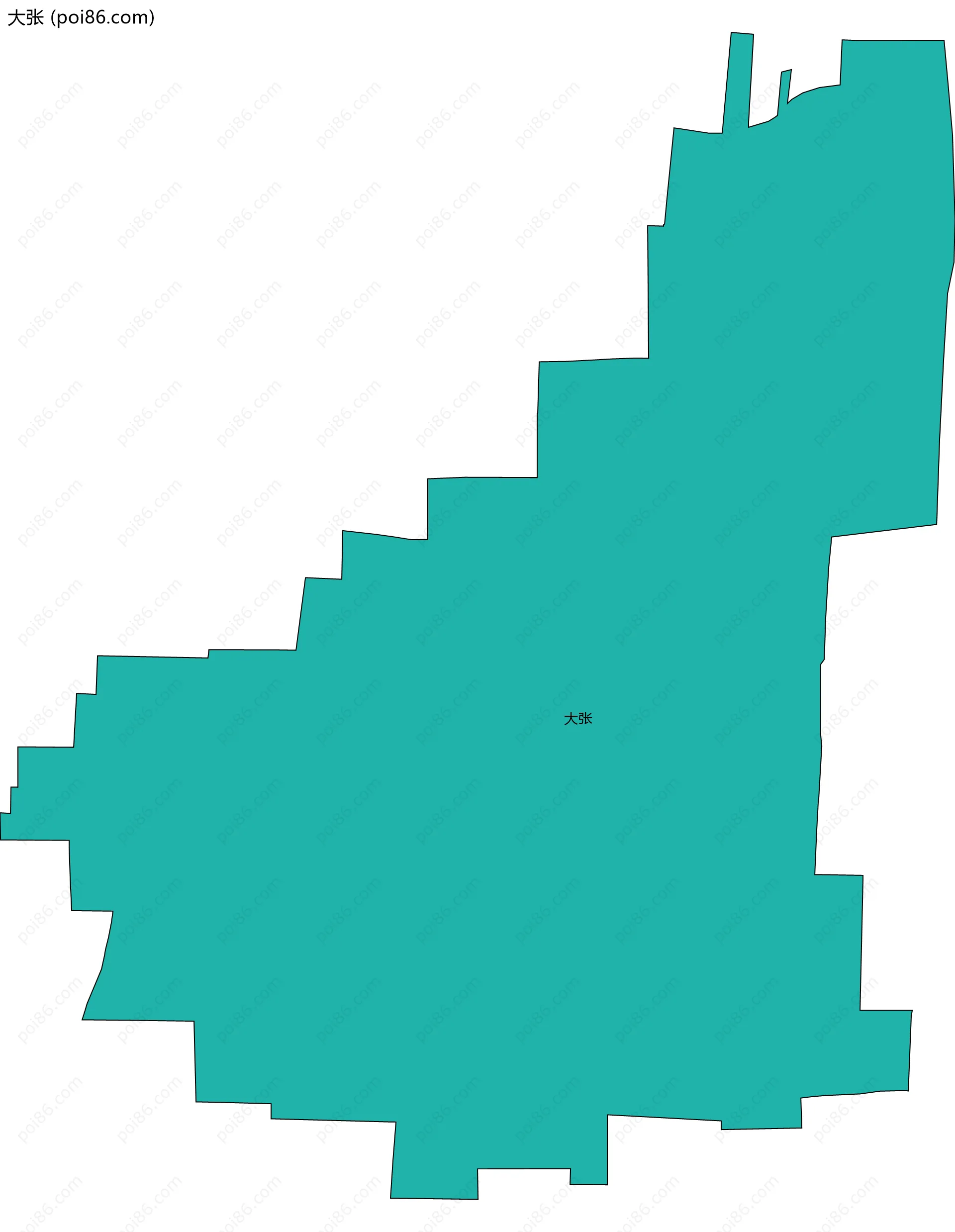 大张边界地图