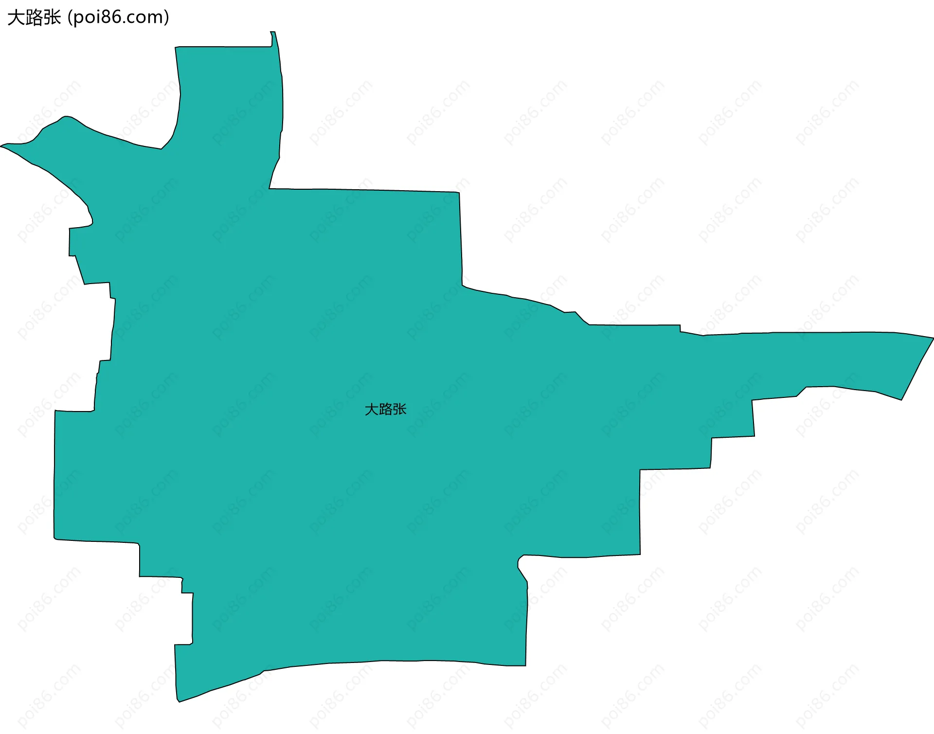 大路张边界地图