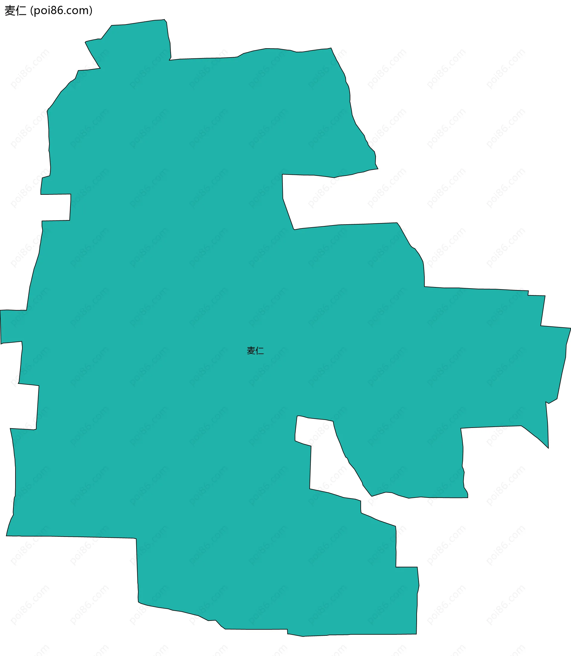 麦仁边界地图