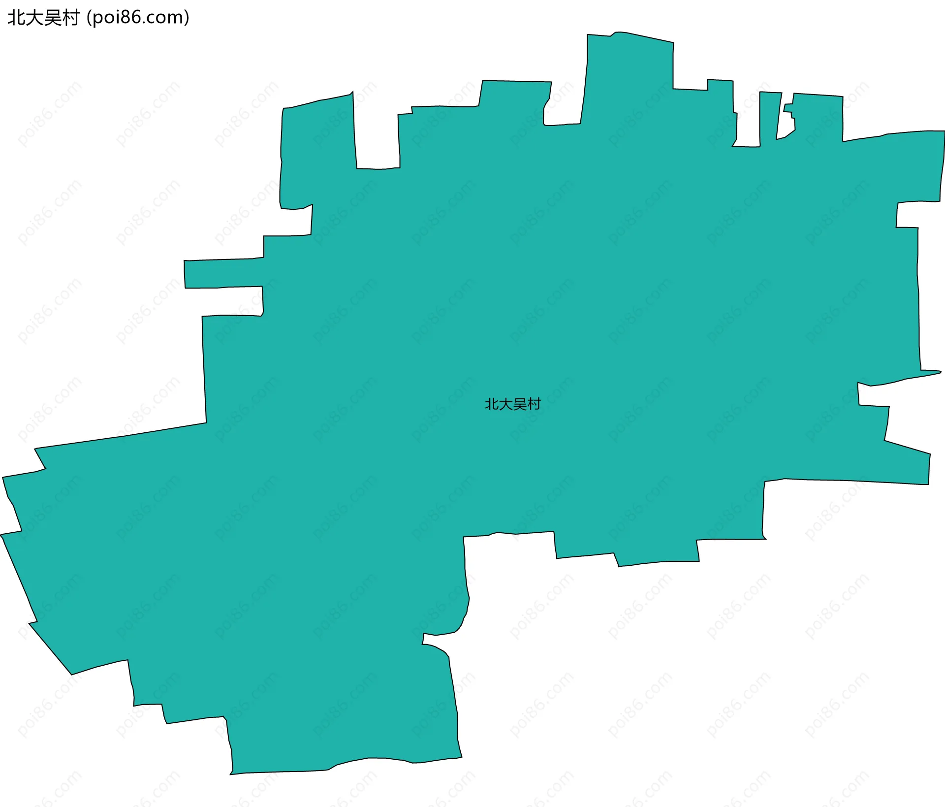 北大吴村边界地图