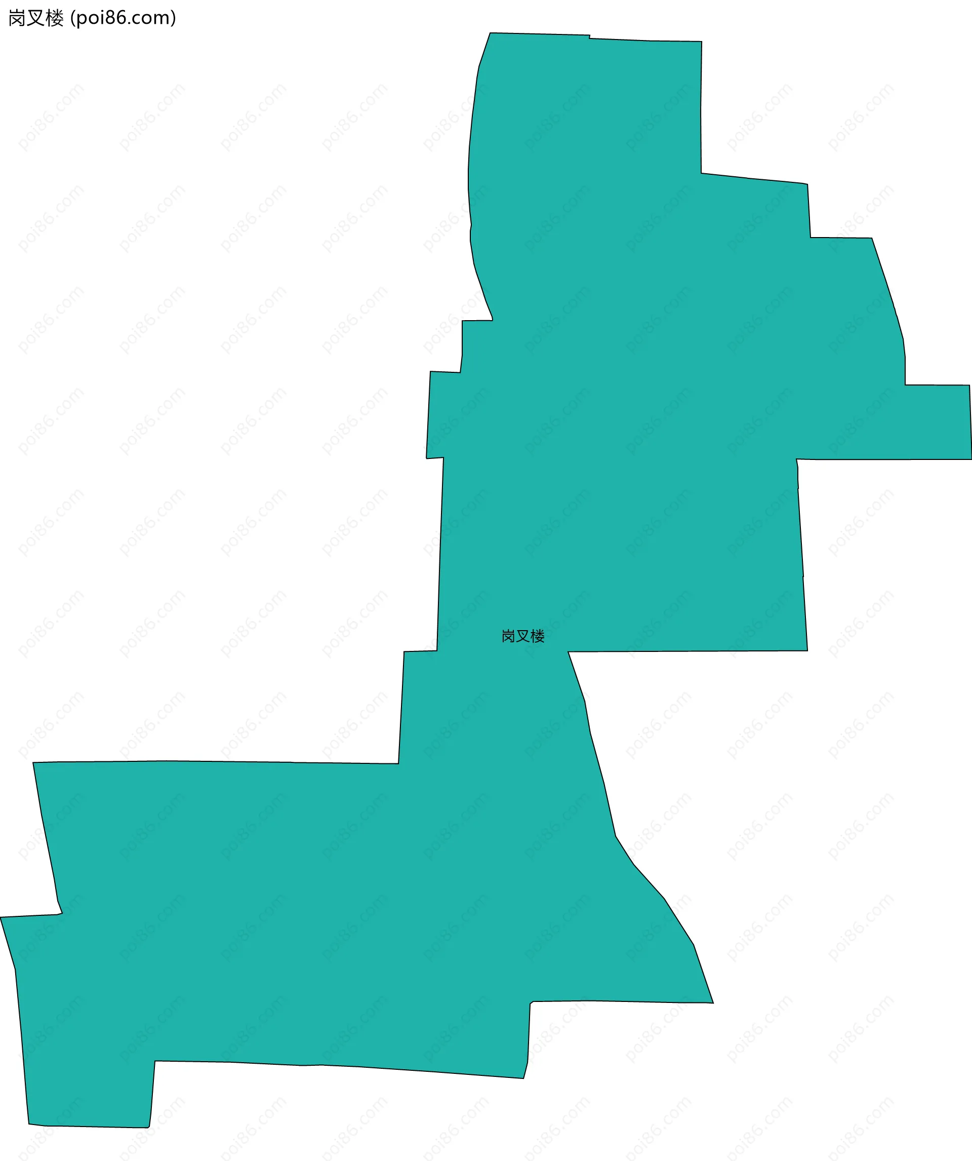 岗叉楼边界地图