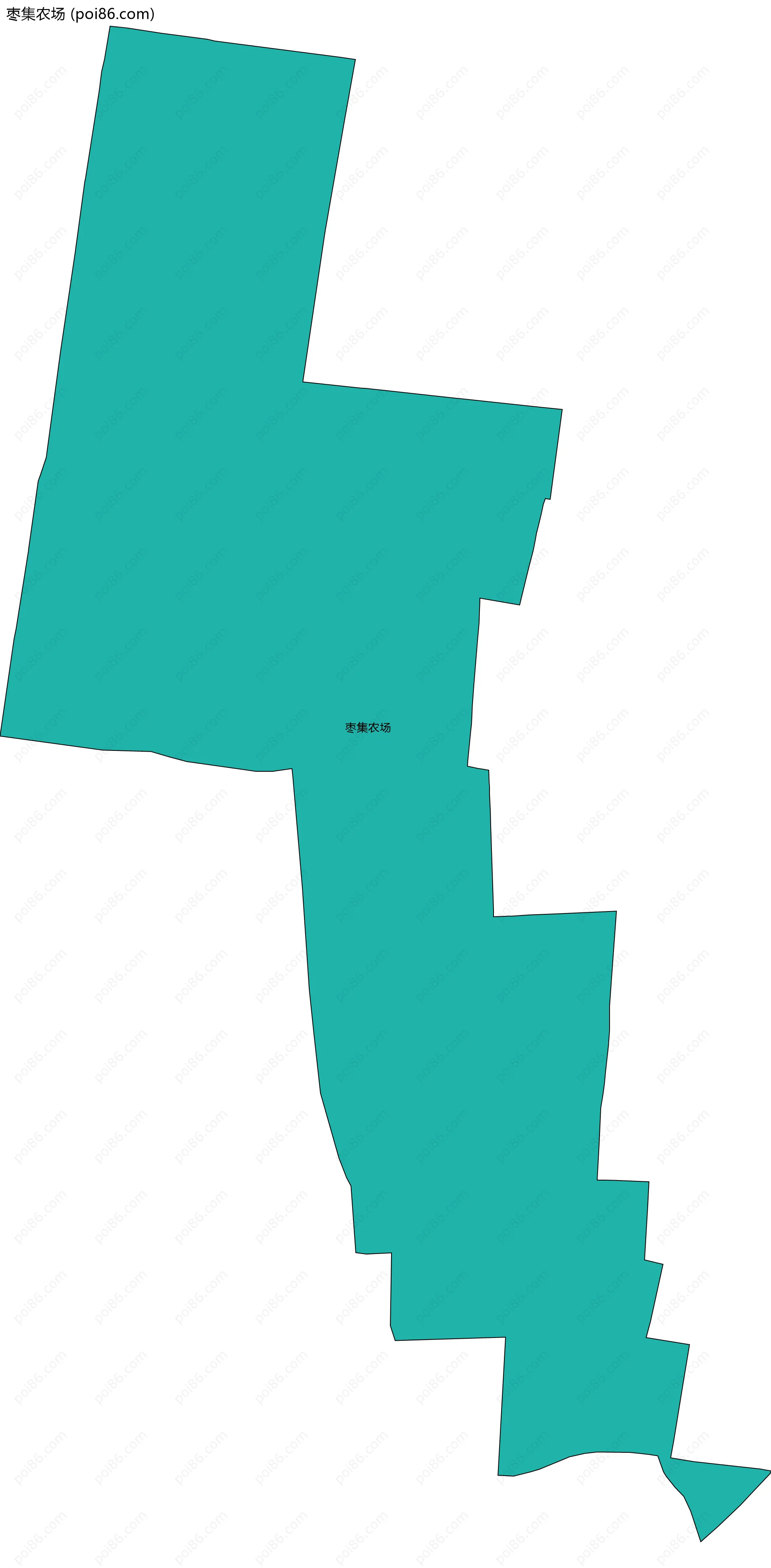 枣集农场边界地图