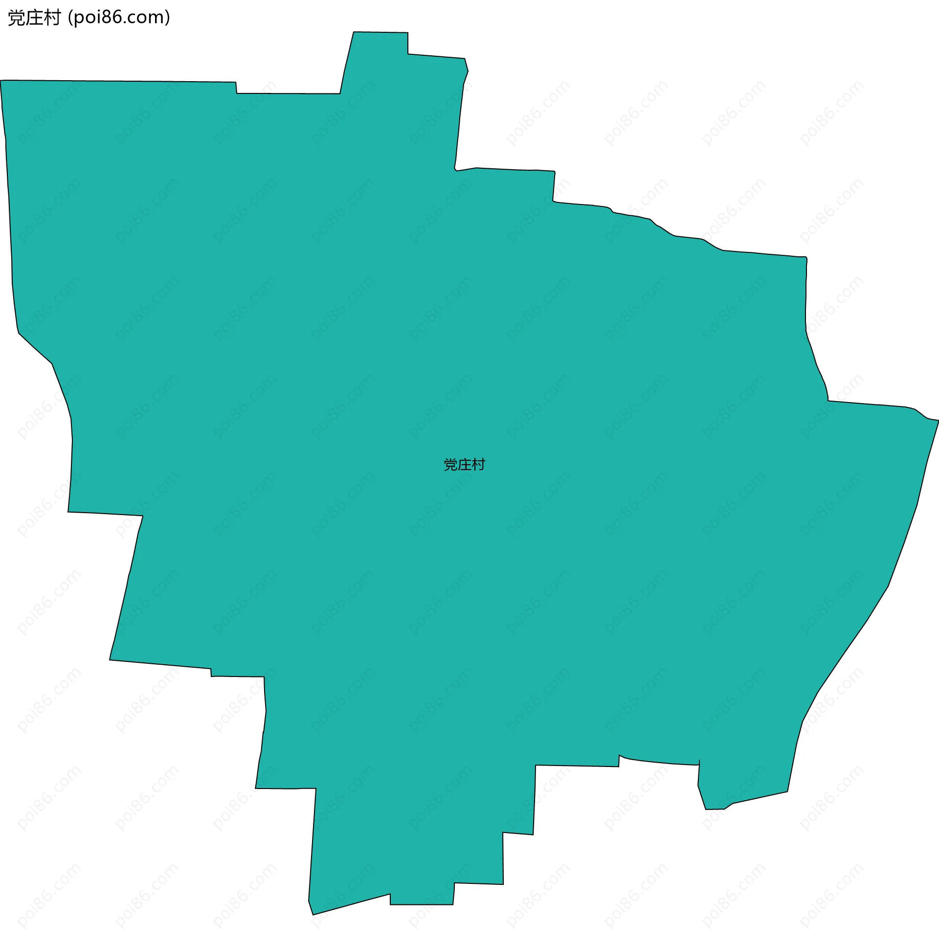 党庄村边界地图