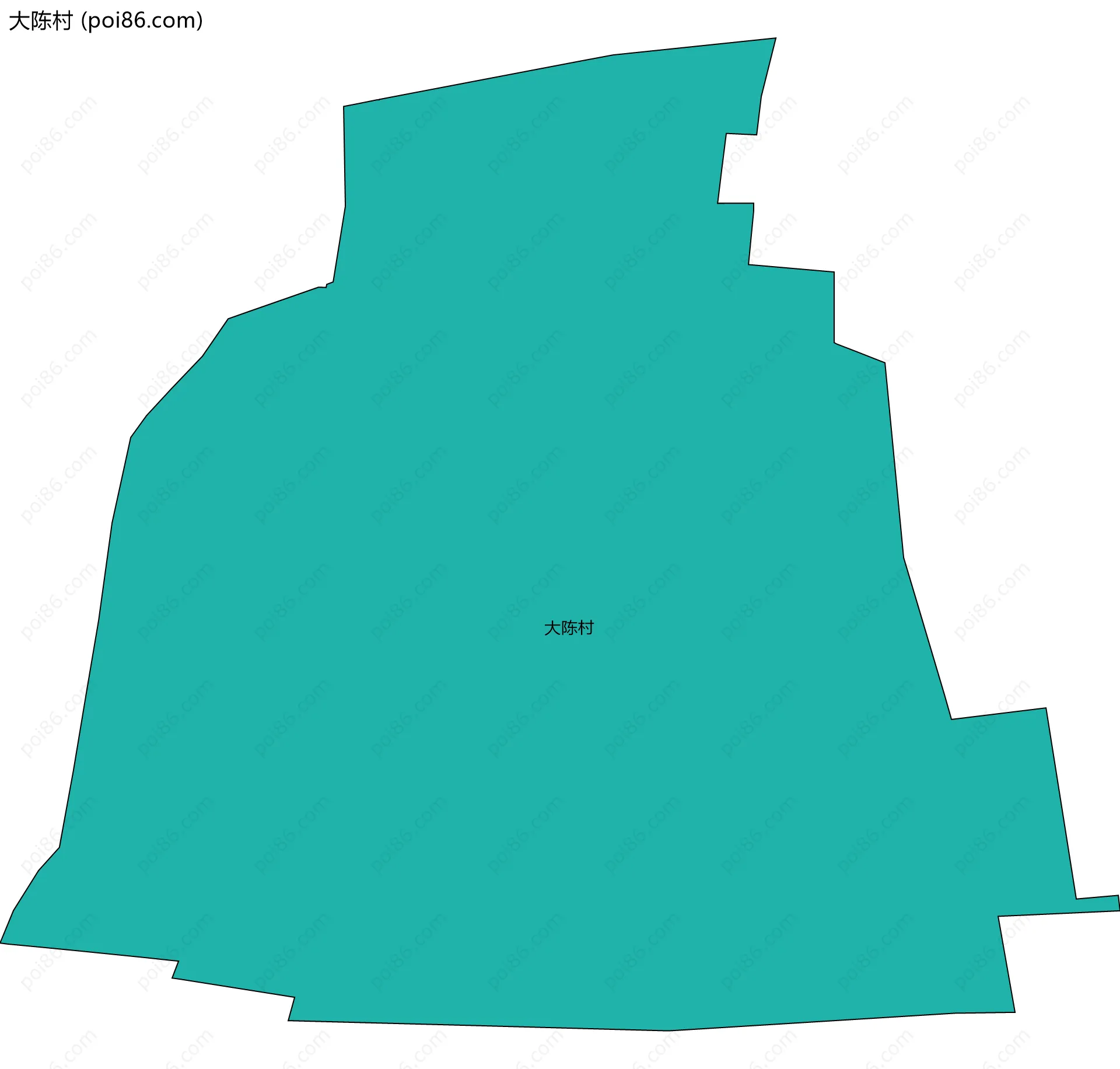大陈村边界地图
