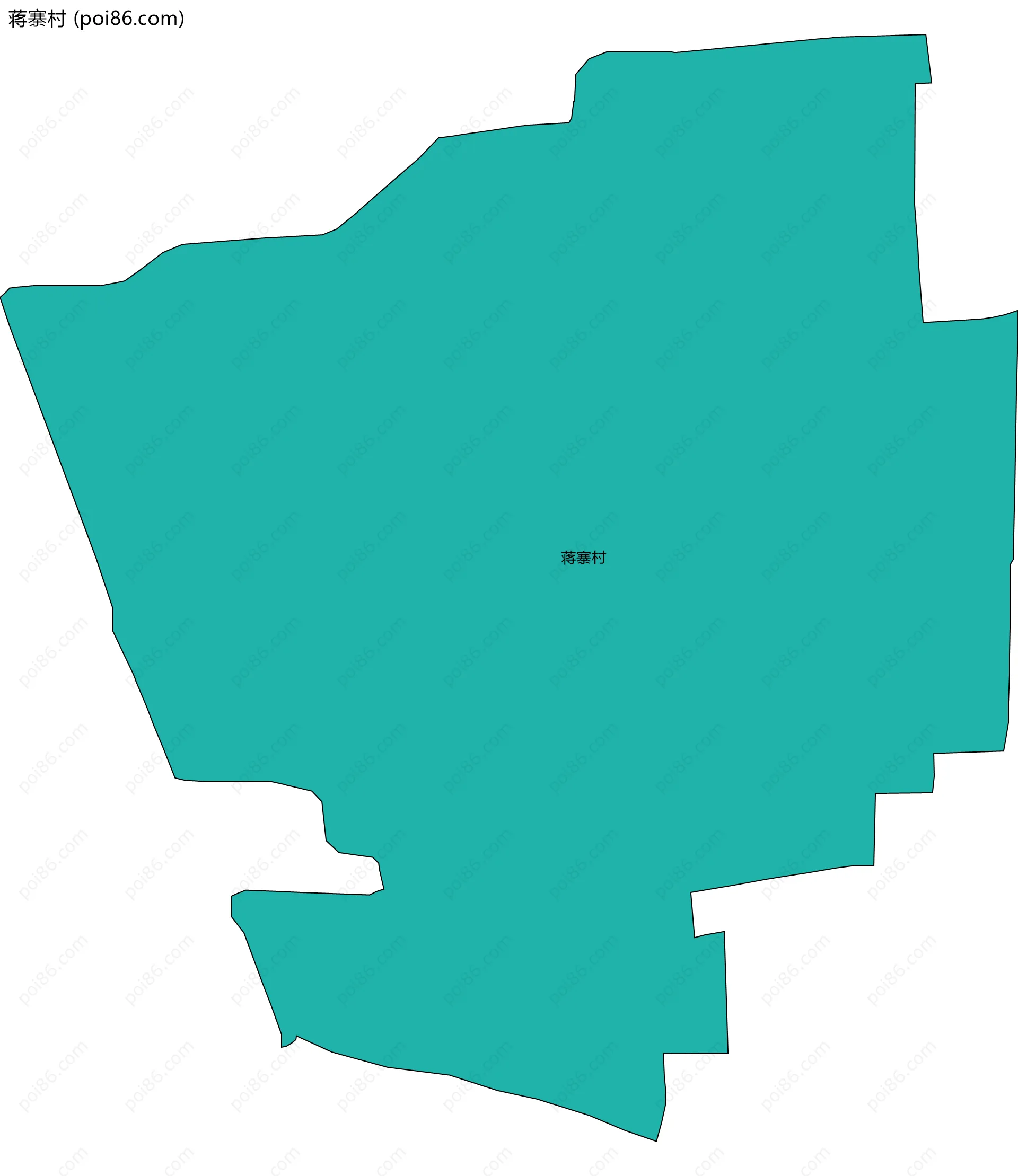 蒋寨村边界地图