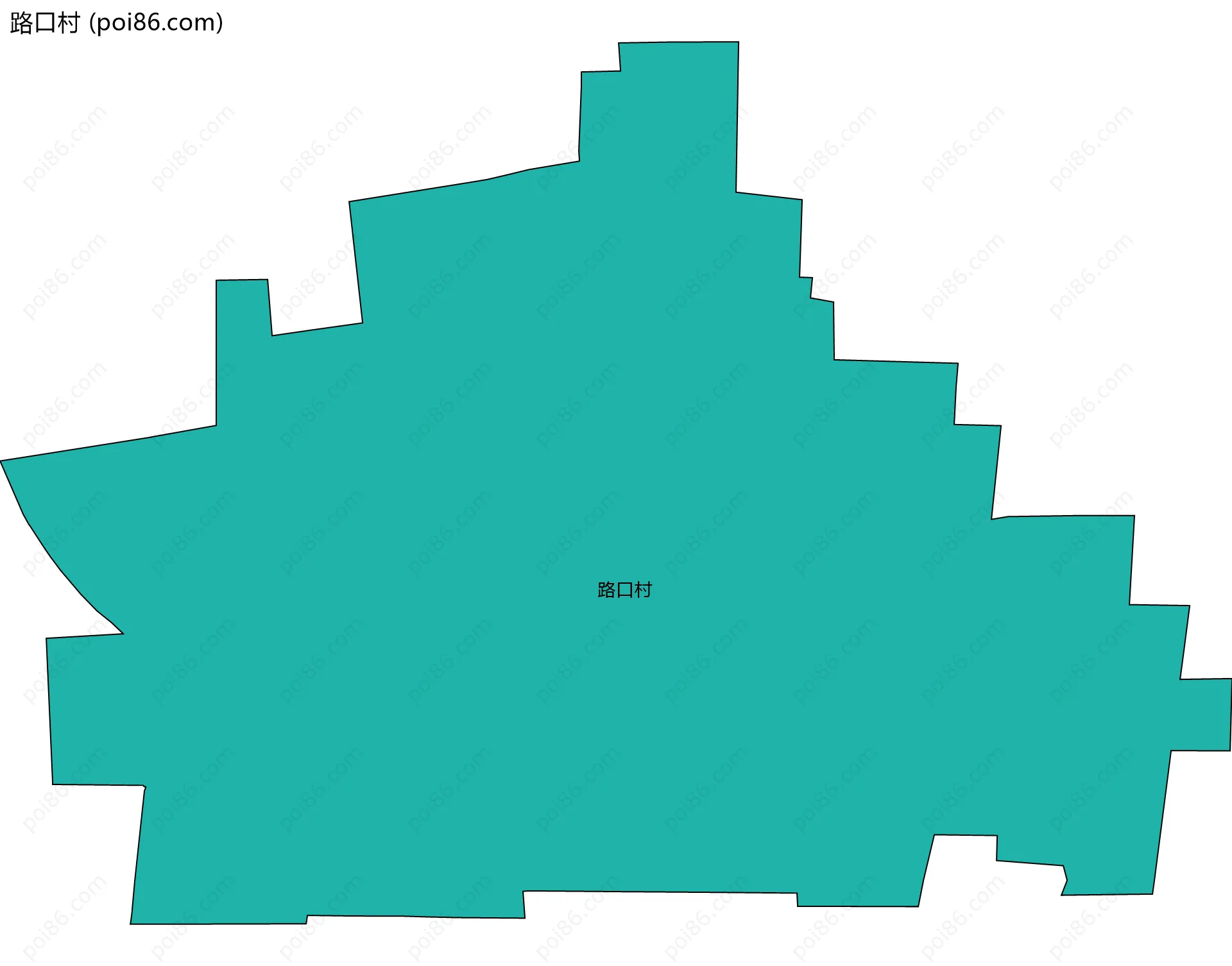 路口村边界地图