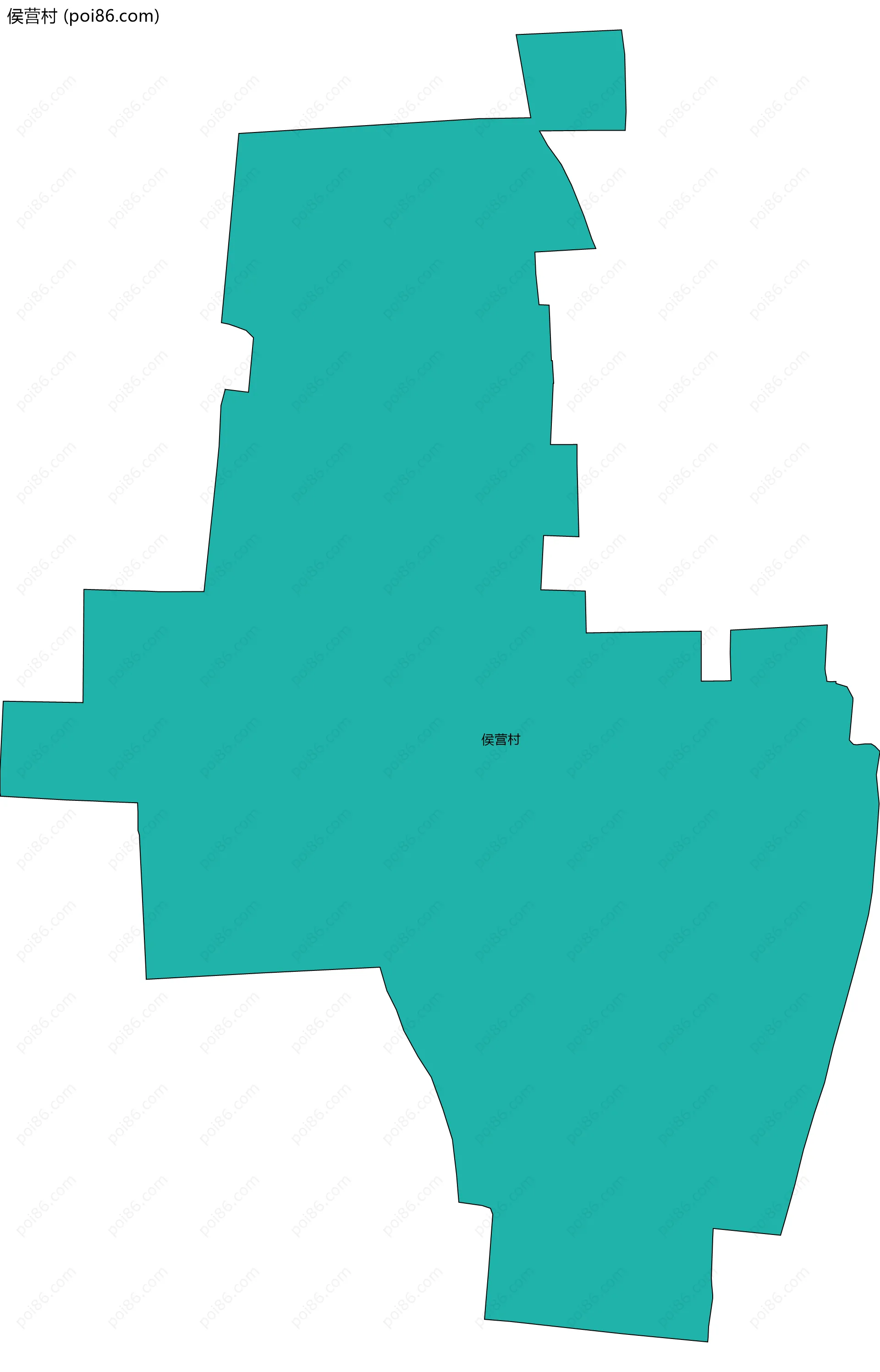 侯营村边界地图