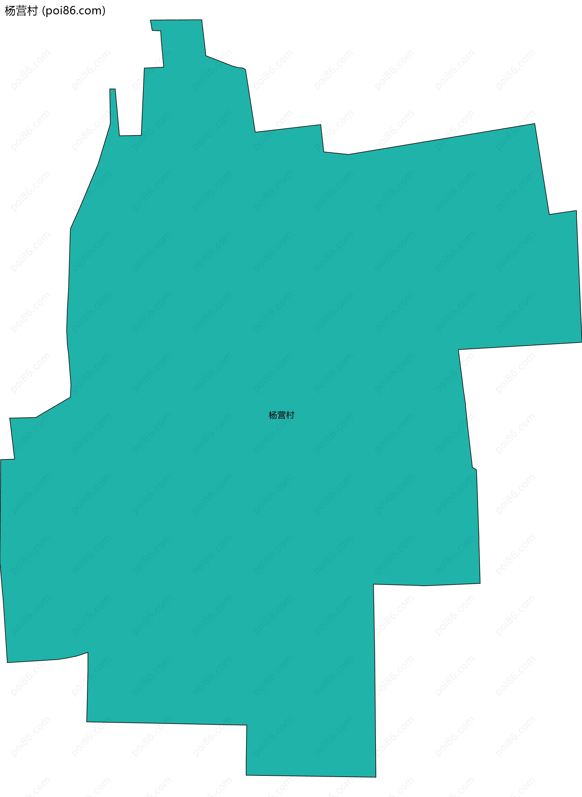 杨营村边界地图